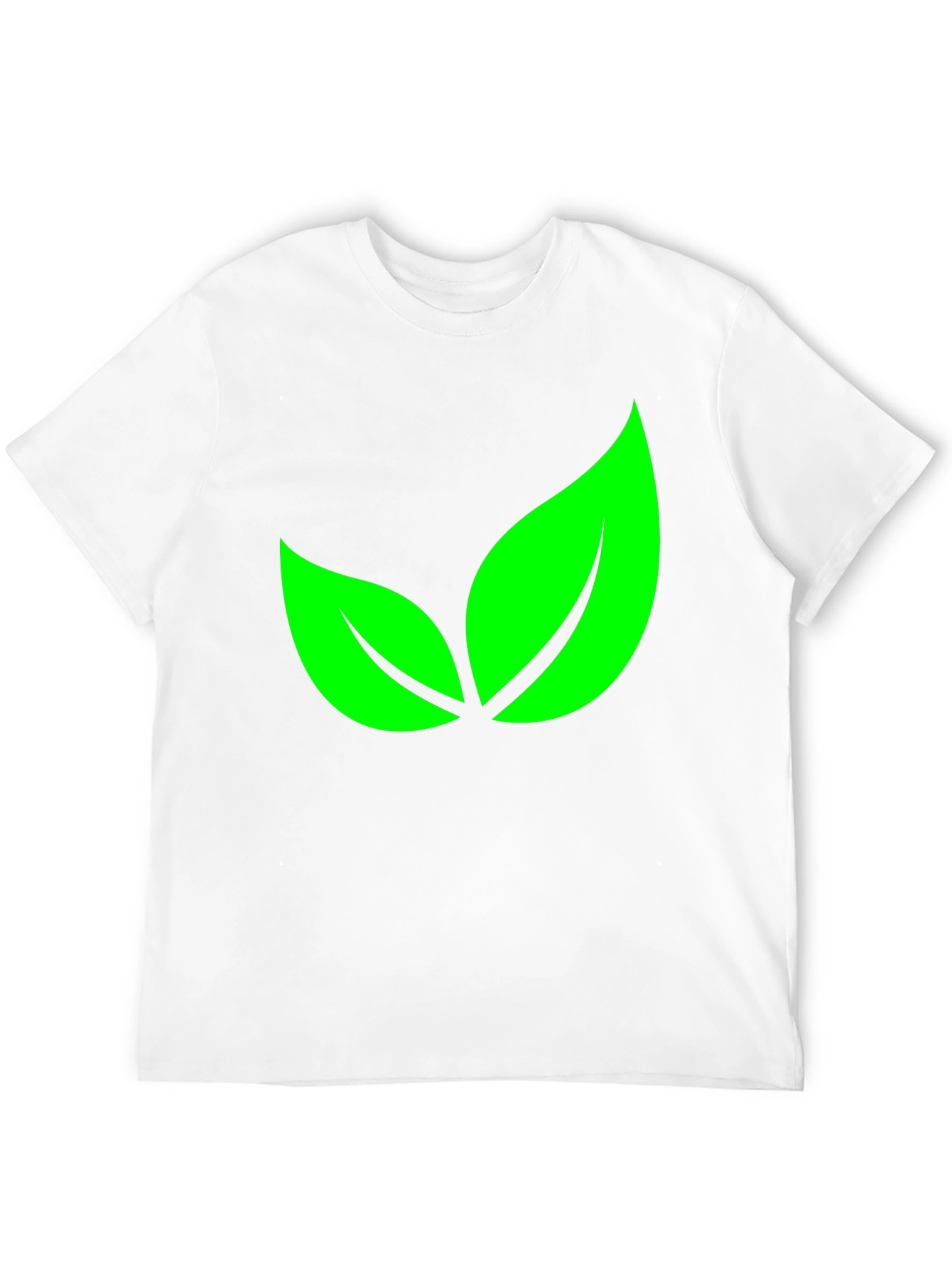 Black Green Leaves Graphic Black T-Shirt view 12