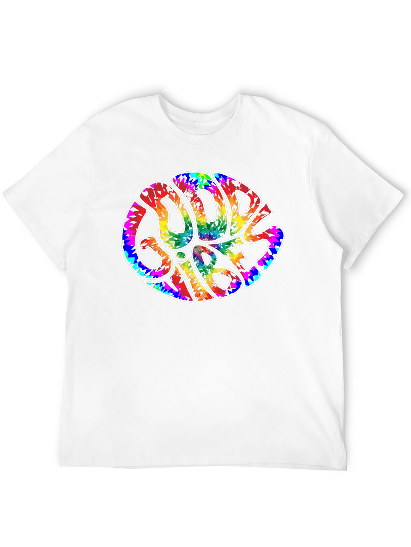 Black Good Vibes Tie Dye Graphic T-Shirt view 12