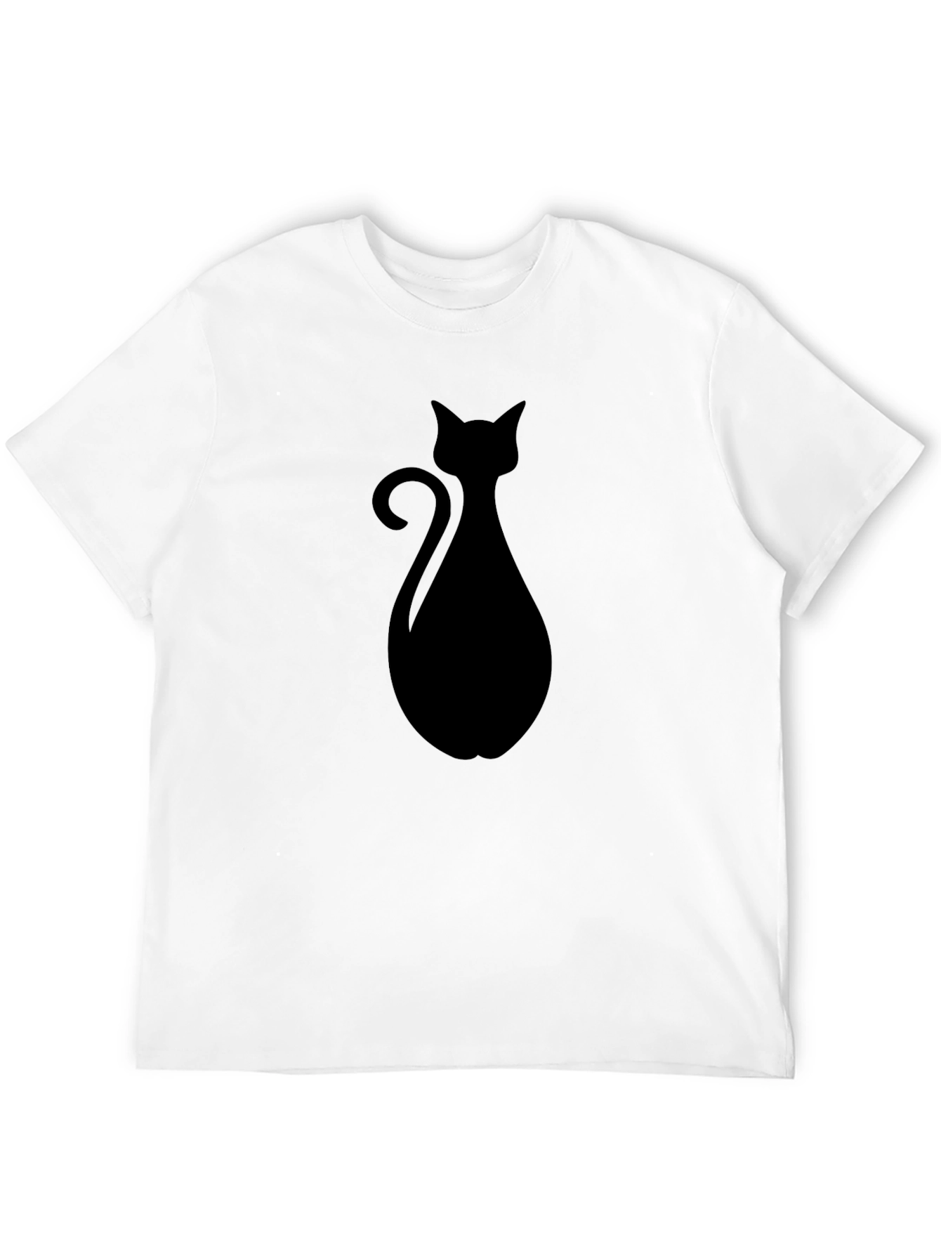 Black Black Cat Silhouette Graphic T-Shirt view 12