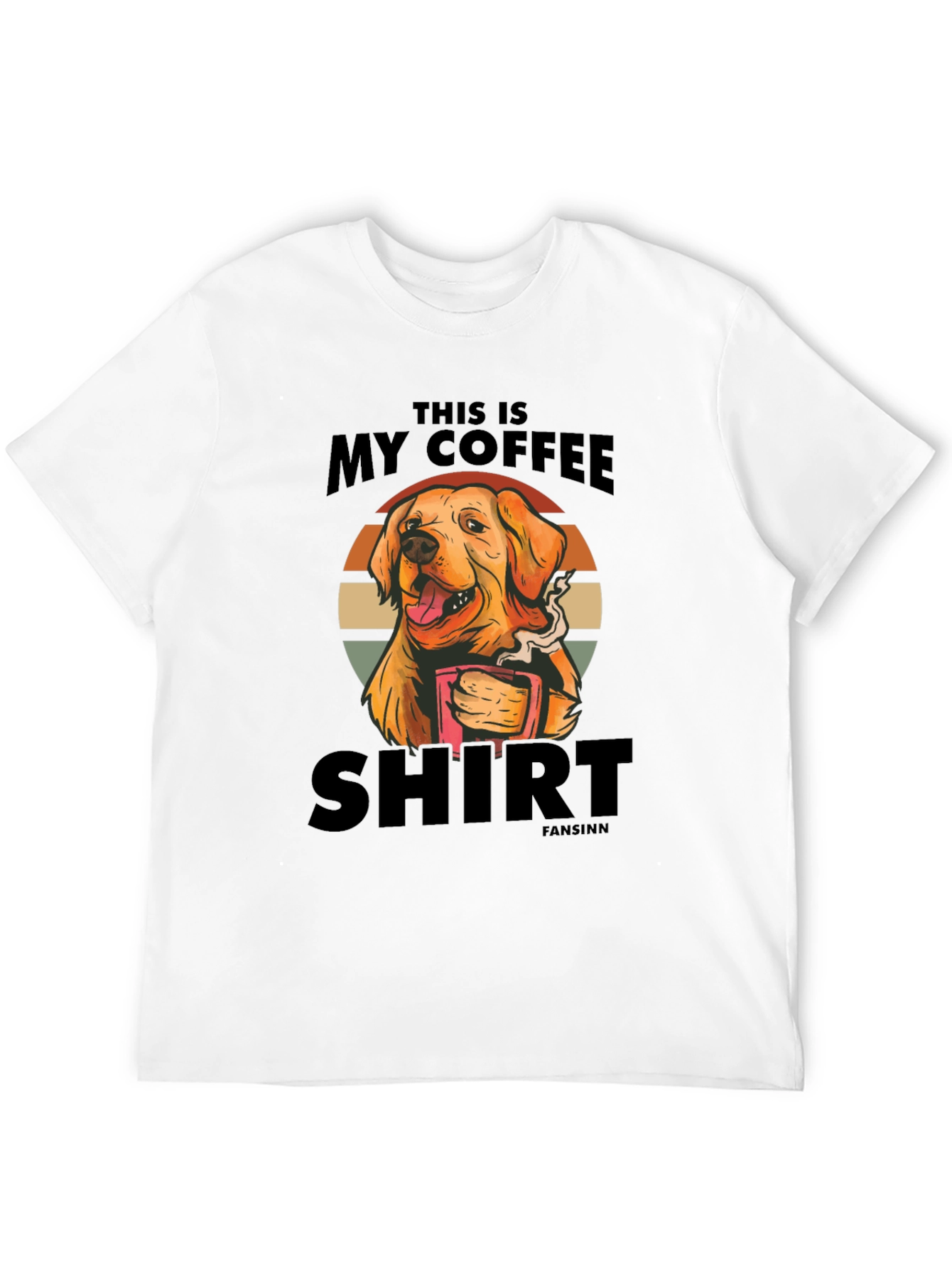 Black Coffee Dog T-Shirt: Funny Novelty Tee view 12