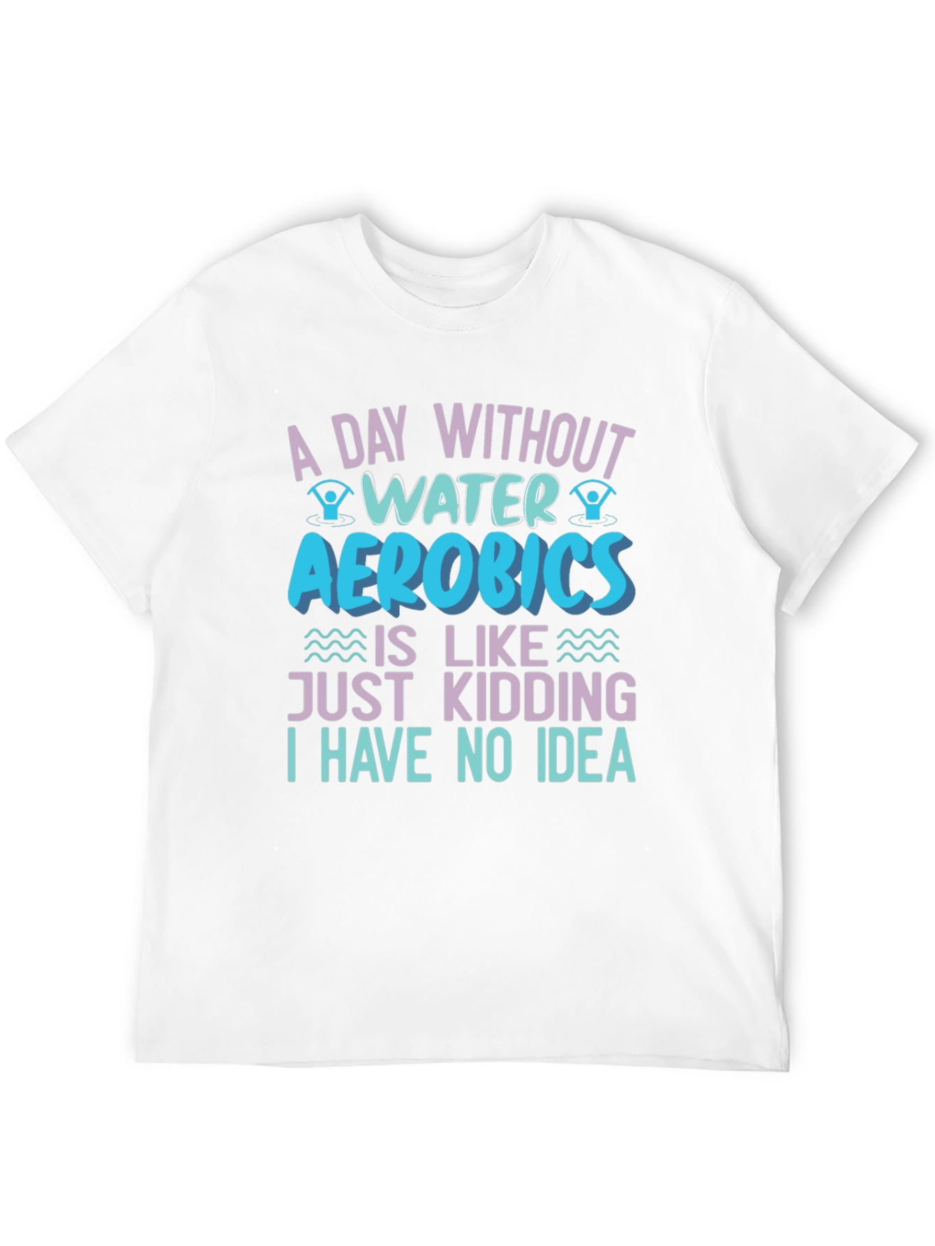 Black Water Aerobics Graphic T-Shirt - Funny Workout Tee view 12