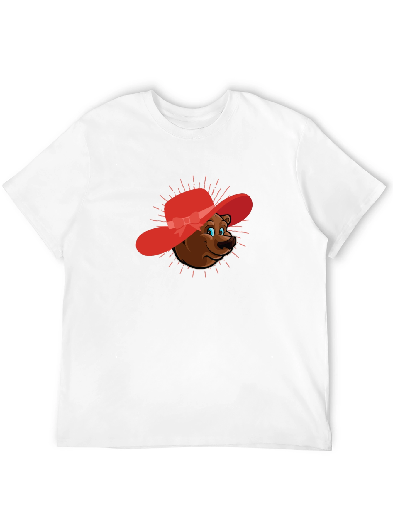 Bear in Red Hat Graphic Tee - Unisex - 12