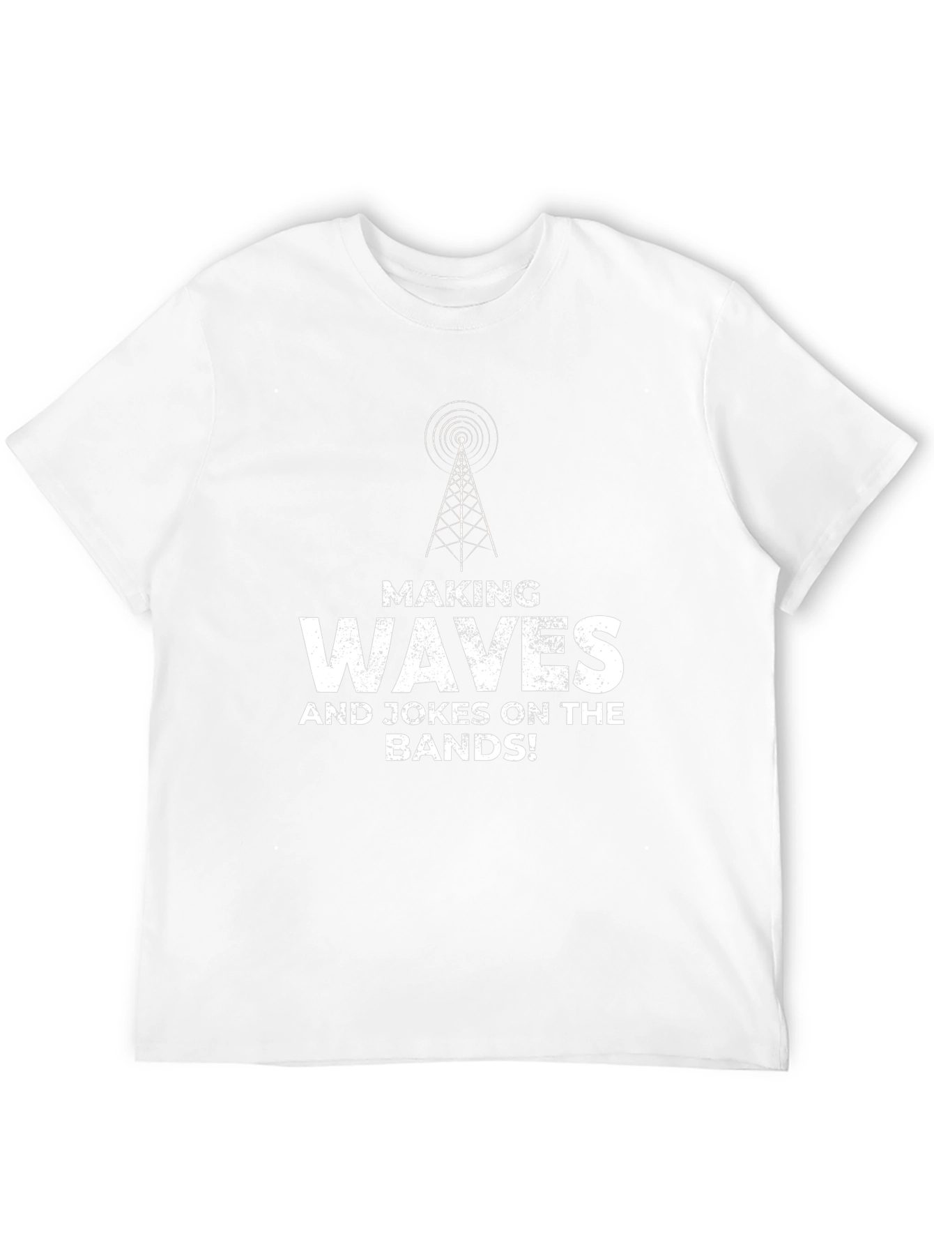 Black Making Waves T-Shirt - Radio Ham Operator Shirt view 12