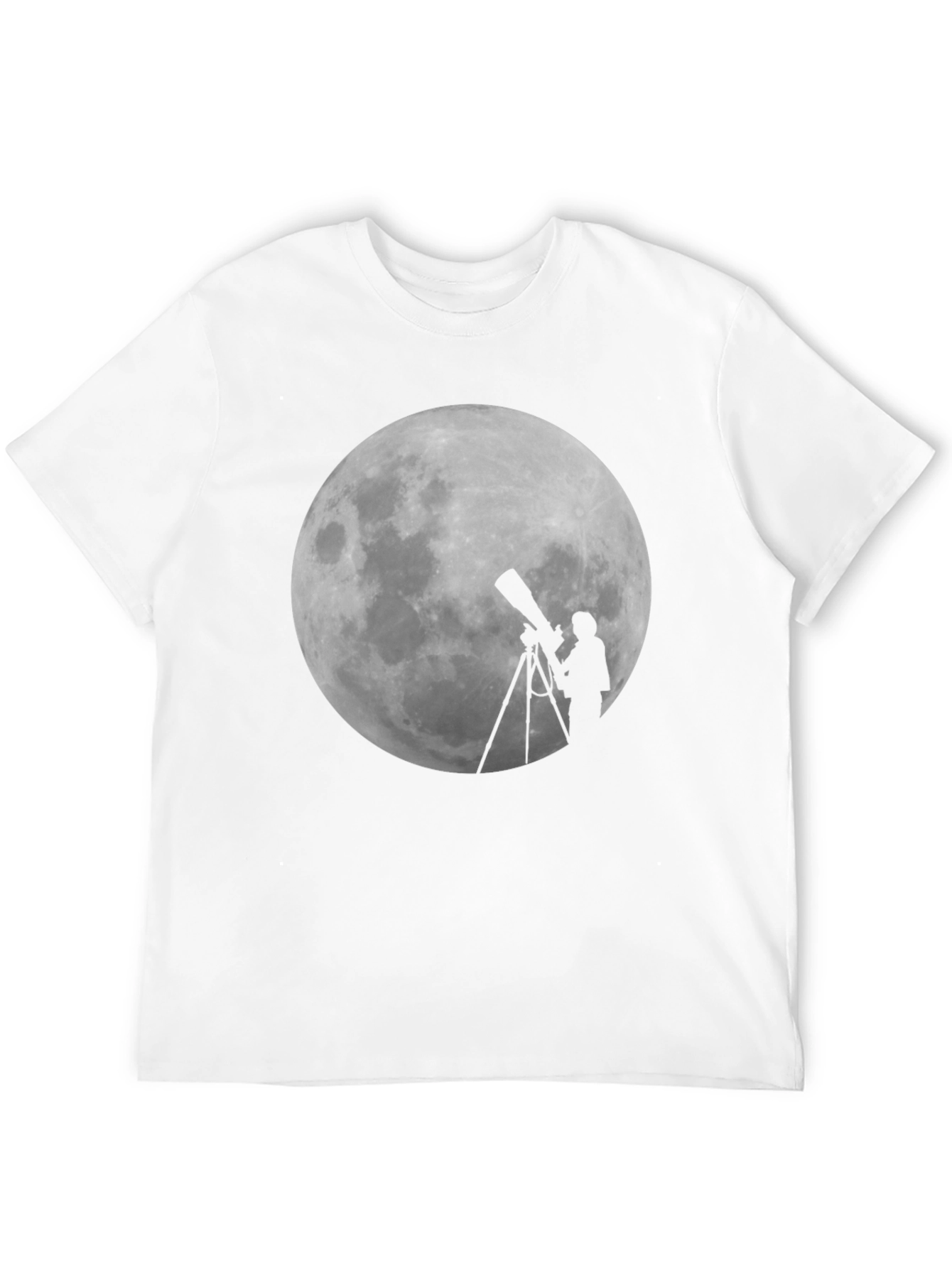 Black Moon Gazing Telescope Graphic T-Shirt view 12