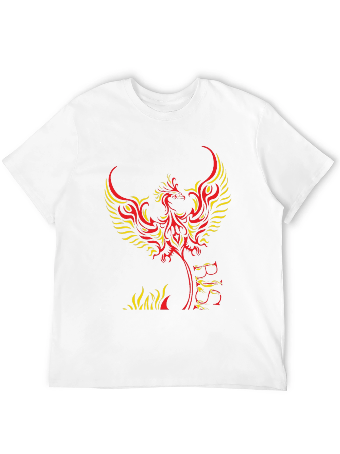 Black Phoenix Graphic Tee - Black Cotton Blend Shirt view 12