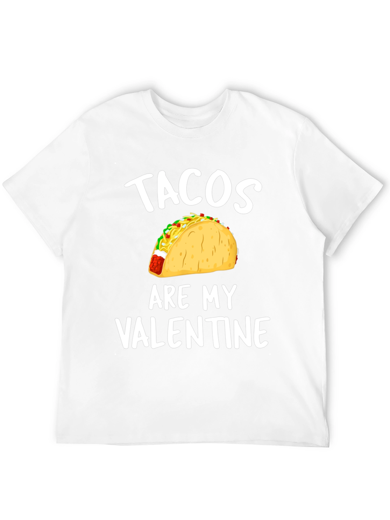 Black Tacos Are My Valentine - Funny T-Shirt view 12