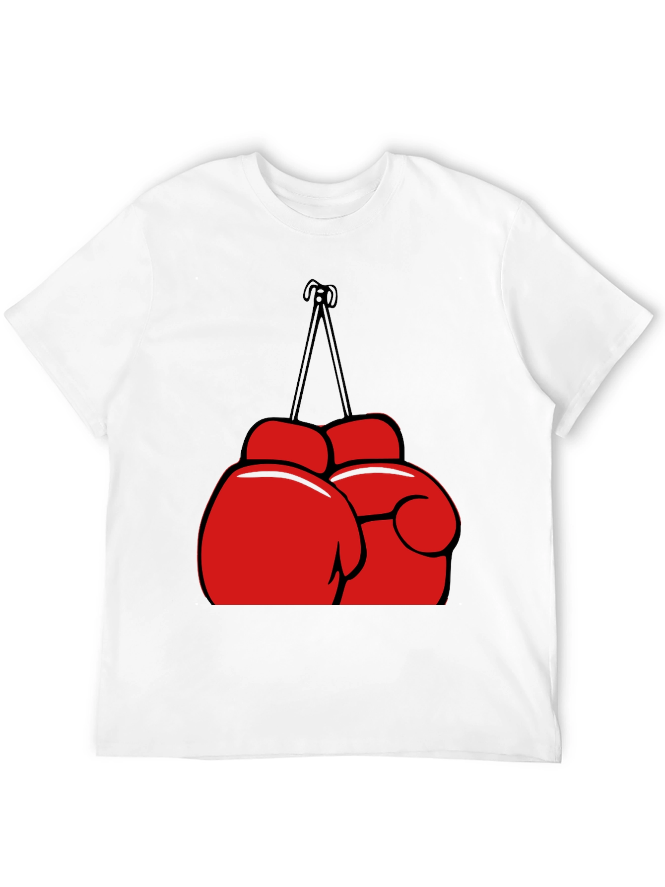 Black Boxing Gloves Graphic T-Shirt - Black view 12