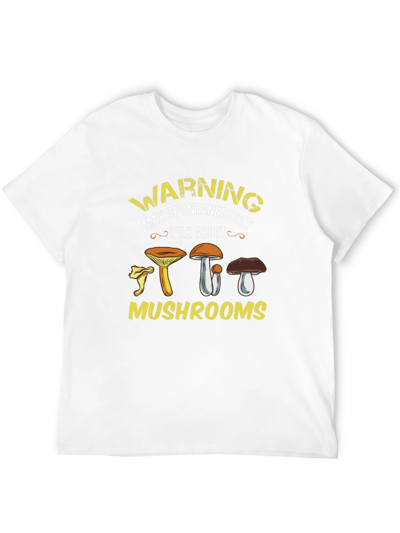 Black Mushroom Talk Warning Graphic Tee view 12
