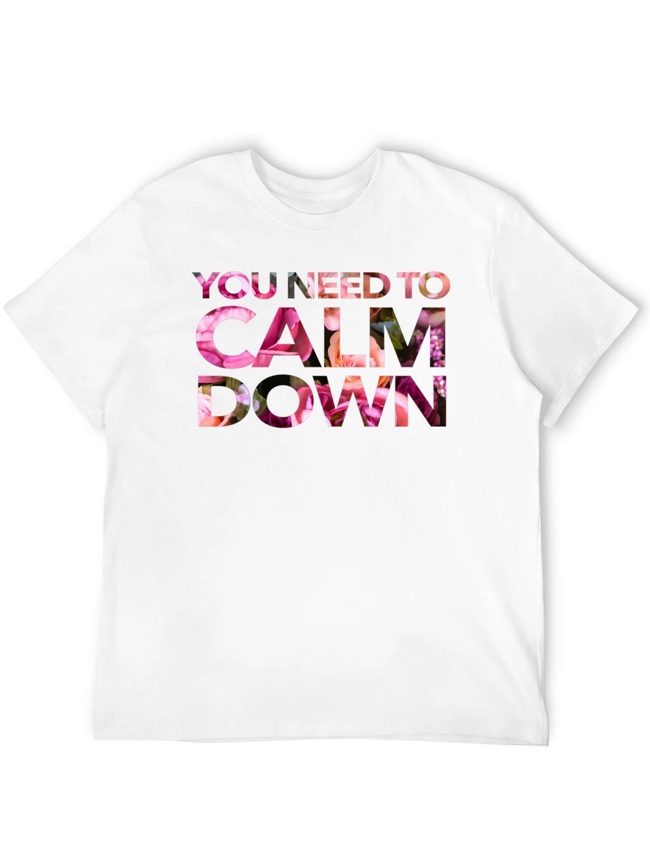 Black Floral Calm Down Graphic T-Shirt view 12