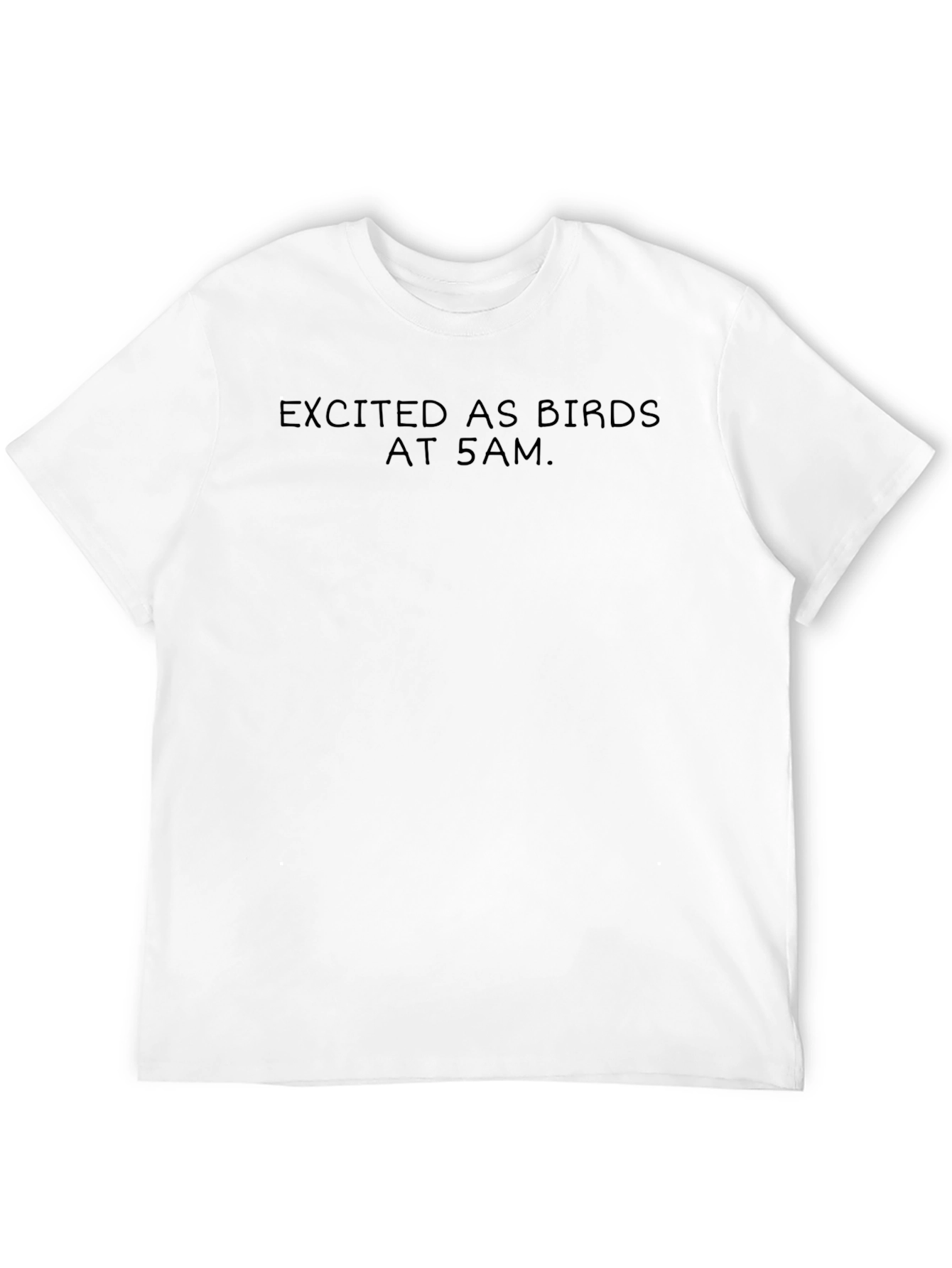 Black Excited Birds at 5 AM Black Graphic Tee view 12