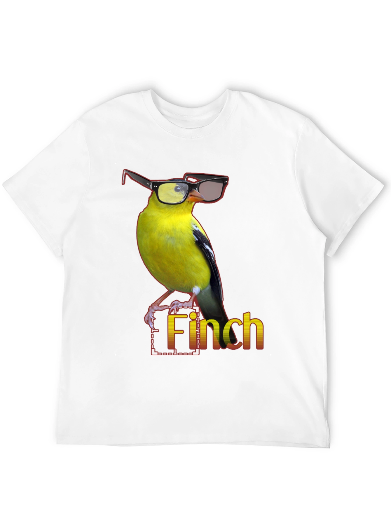 Black Stylish Finch Graphic Tee view 12