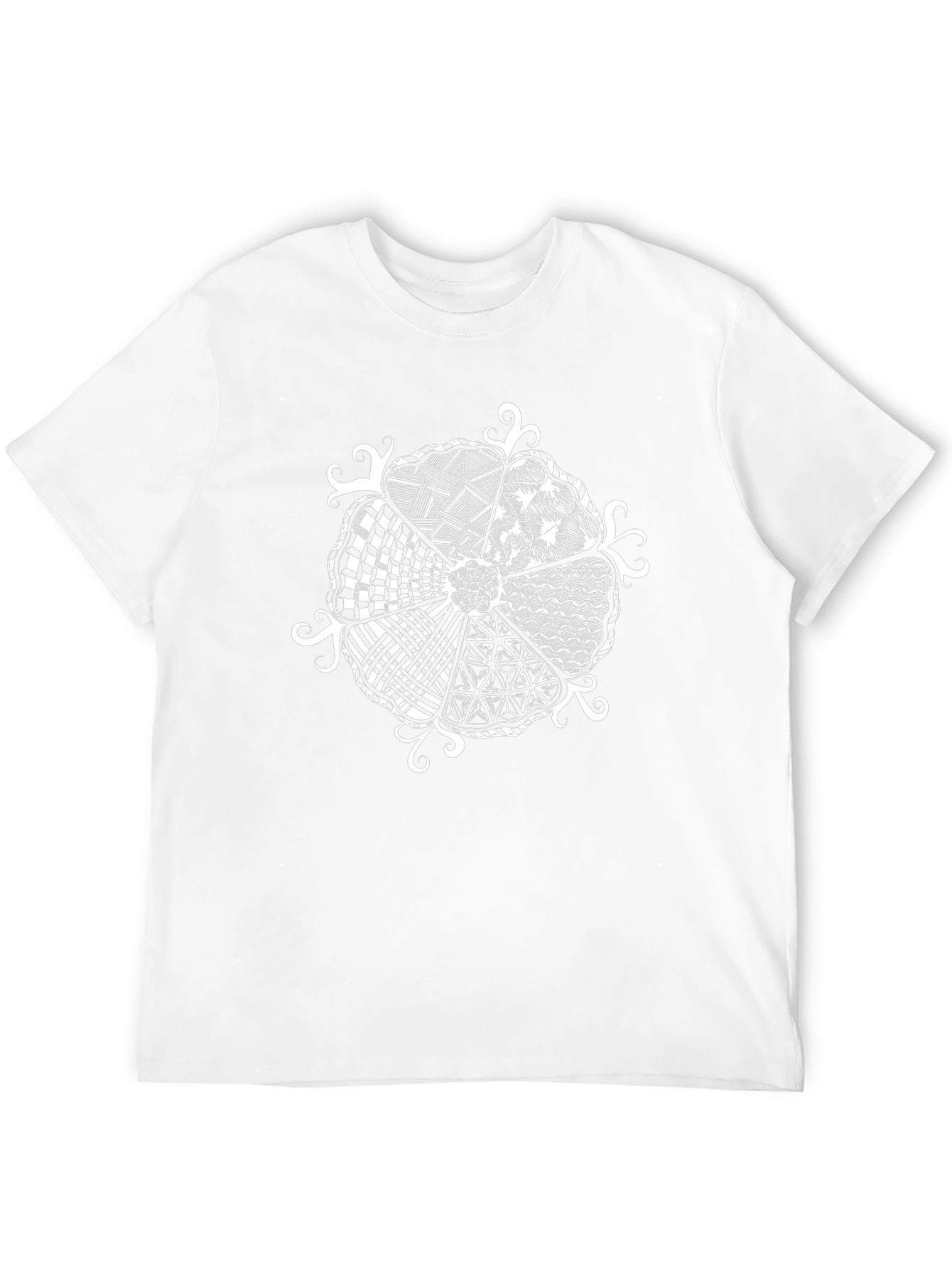 Abstract Mandala Graphic Black T-Shirt - 12