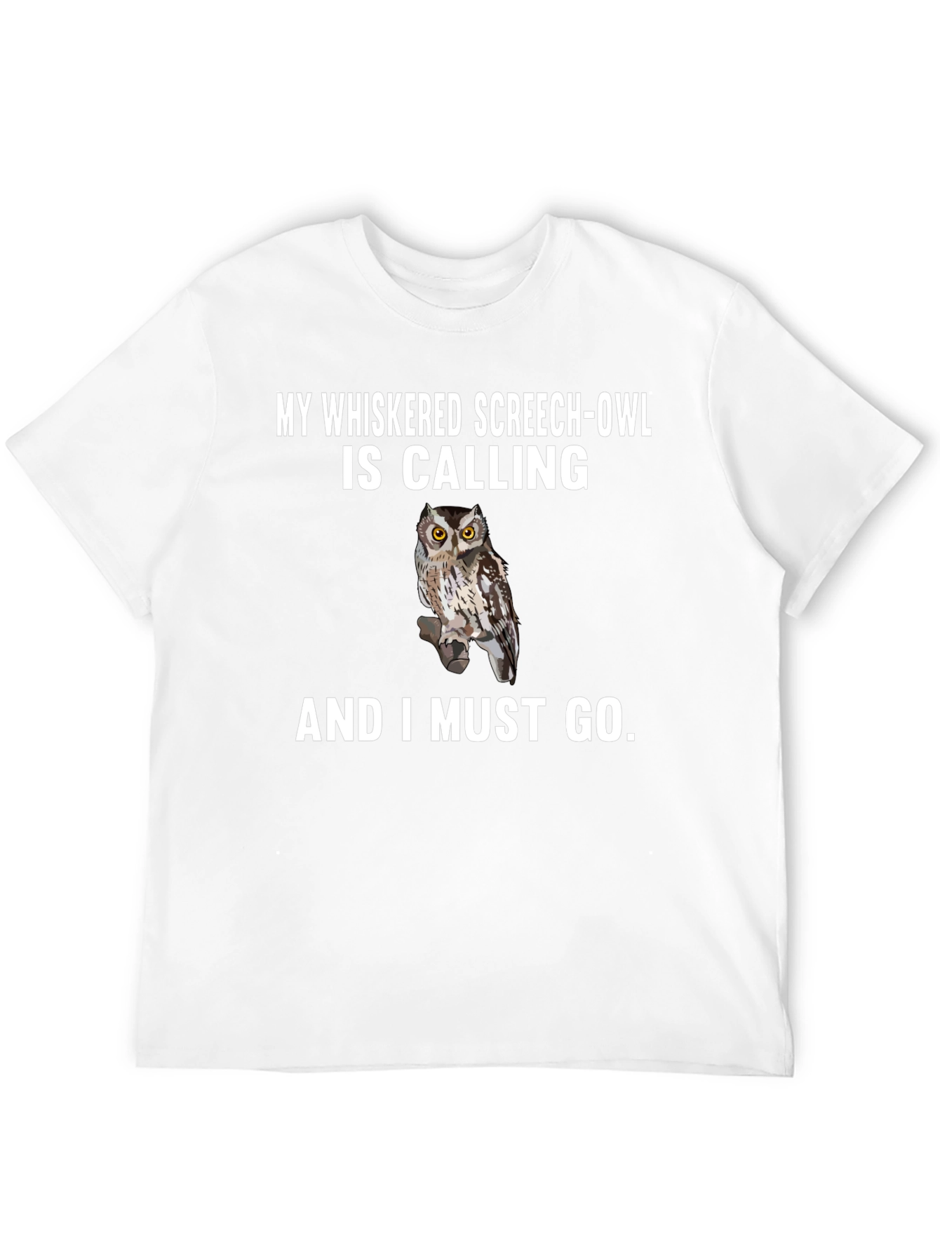 Black Whiskered Screech Owl T-Shirt - Must Go! view 12