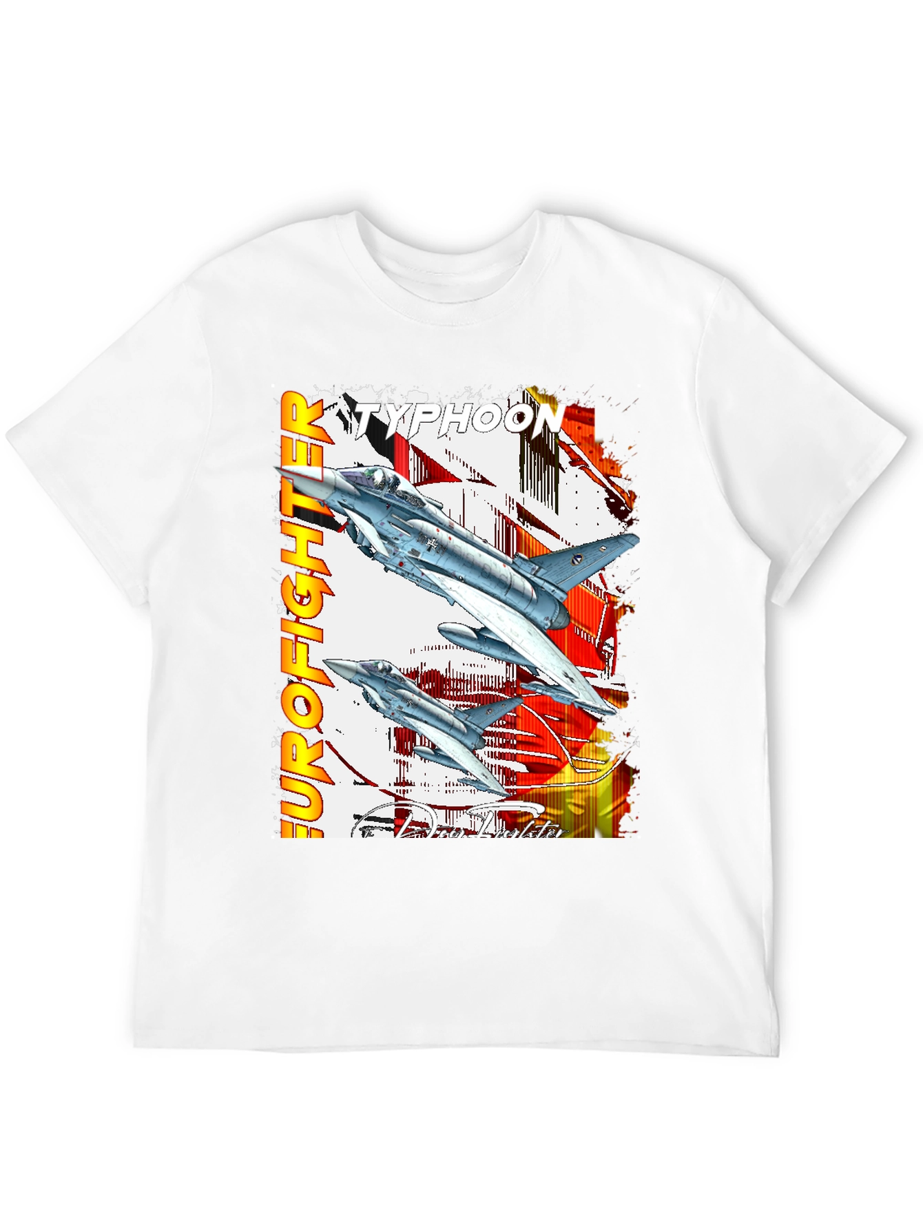 Black Eurofighter Typhoon Graphic T-Shirt - Premium Cotton Blend view 12