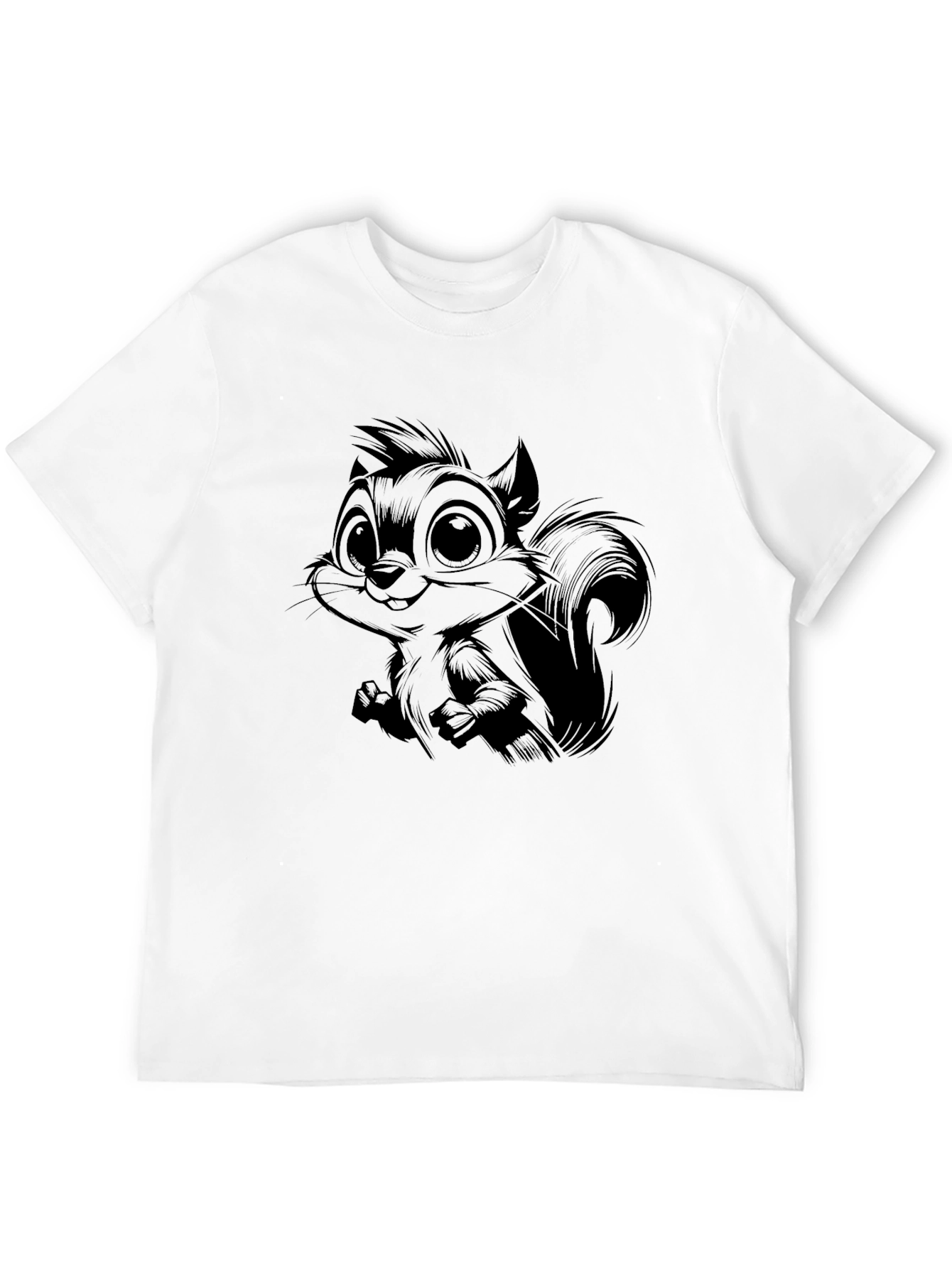 Black Squirrel Graphic Black T-Shirt view 12