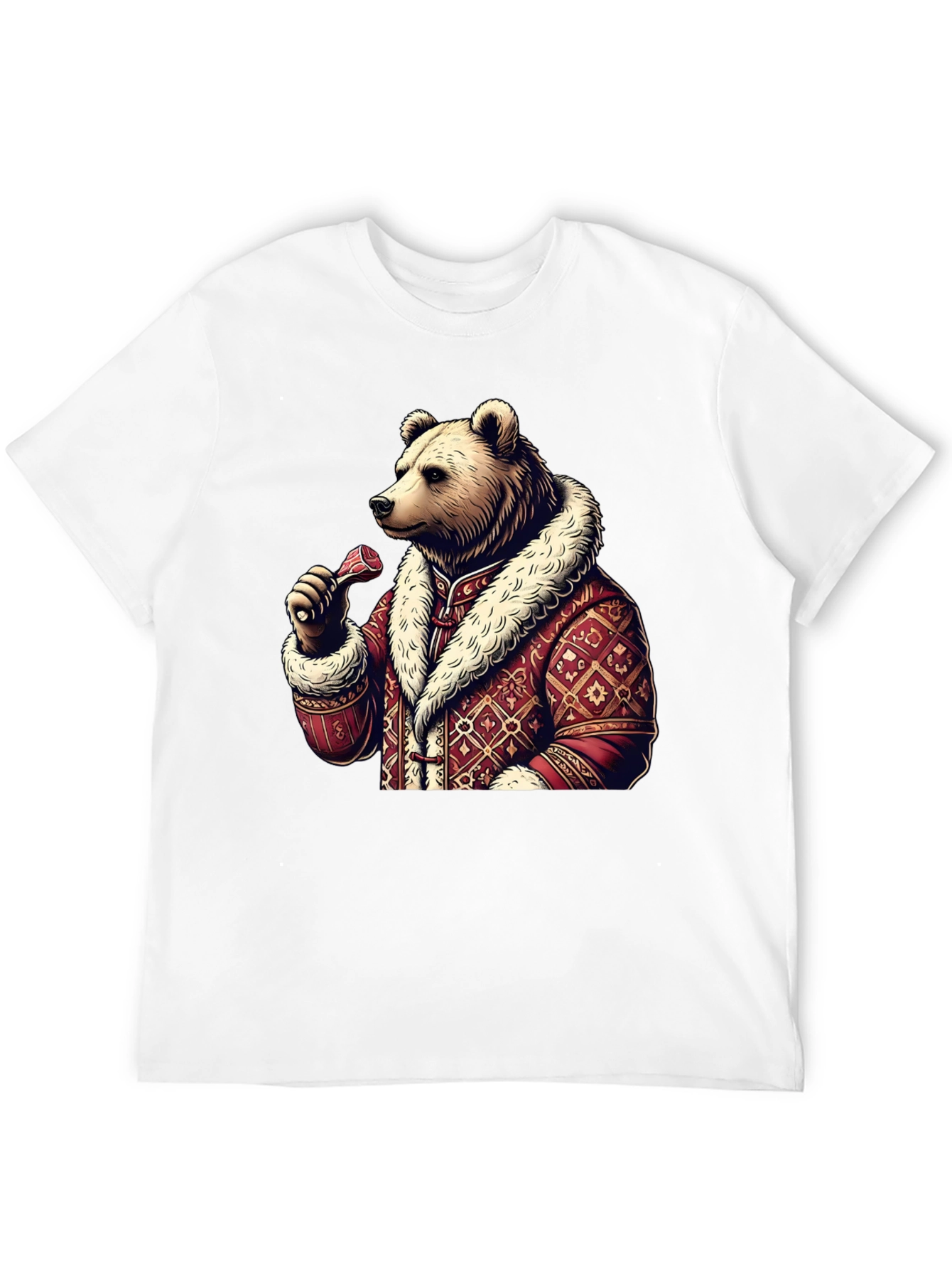 Black Bear in Coat T-Shirt view 12