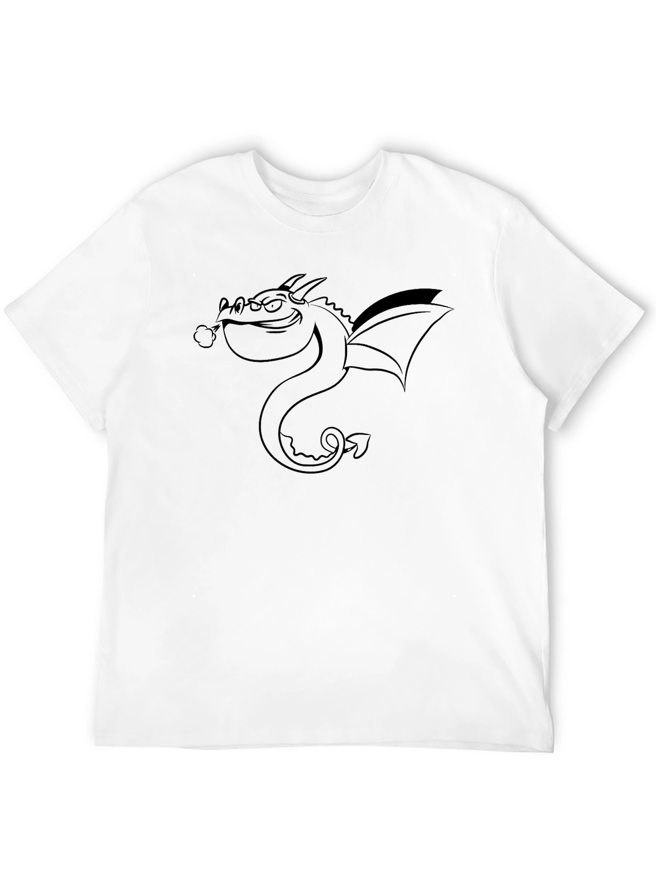 Black Dragon Graphic Tee - Cool, Edgy Black T-Shirt view 12