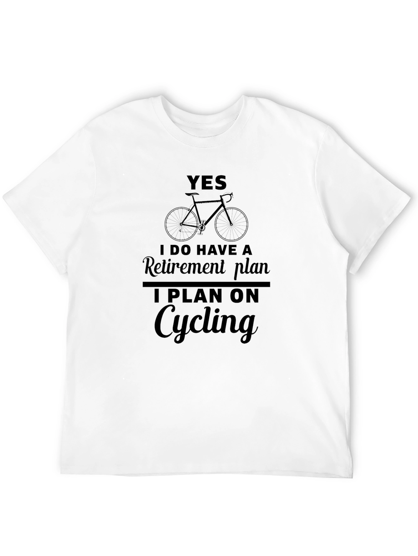 Black Cycling Retirement Plan T-Shirt - Funny Biker Tee view 12