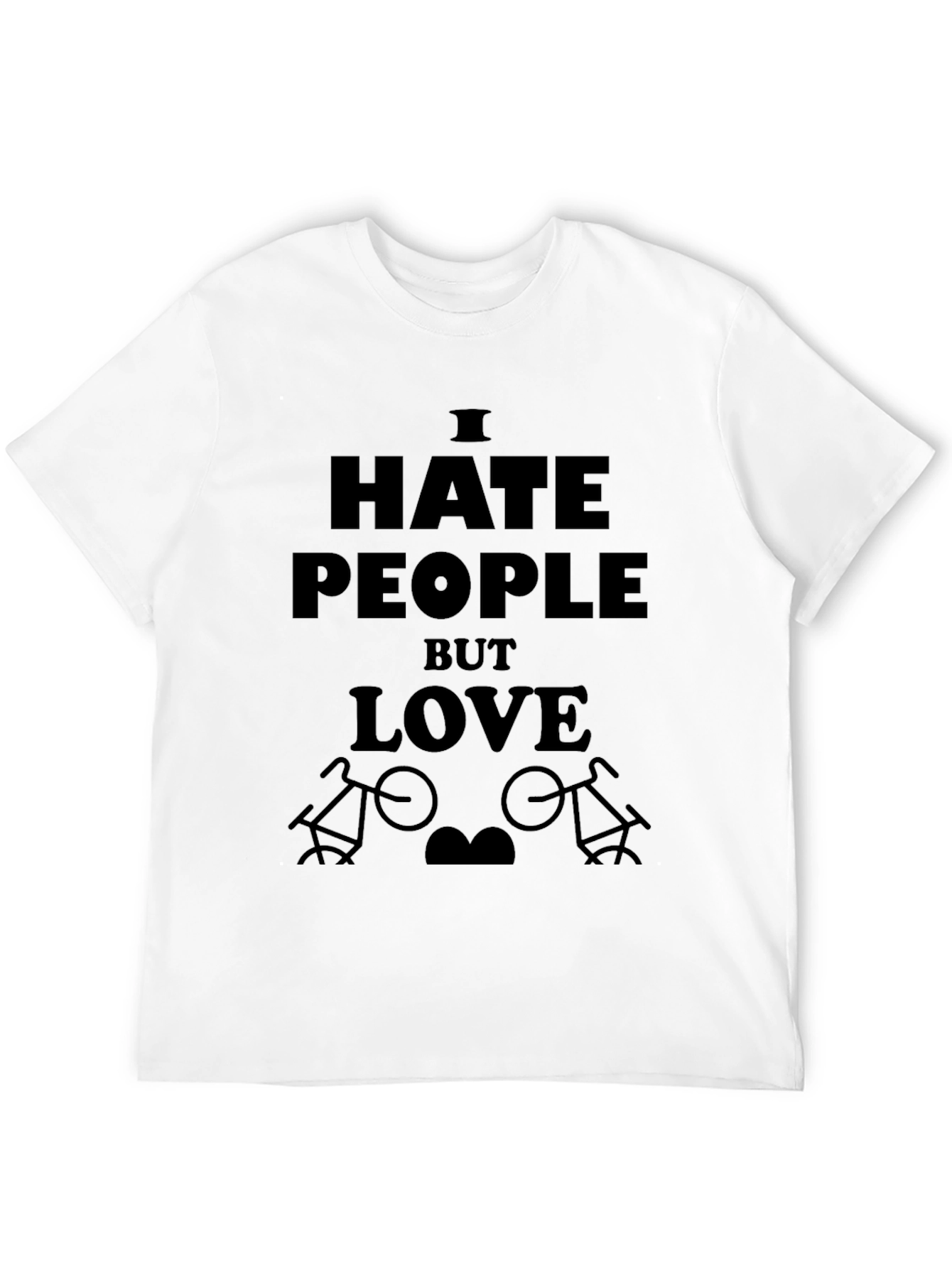 Black I Hate People But Love Bikes T-Shirt view 12