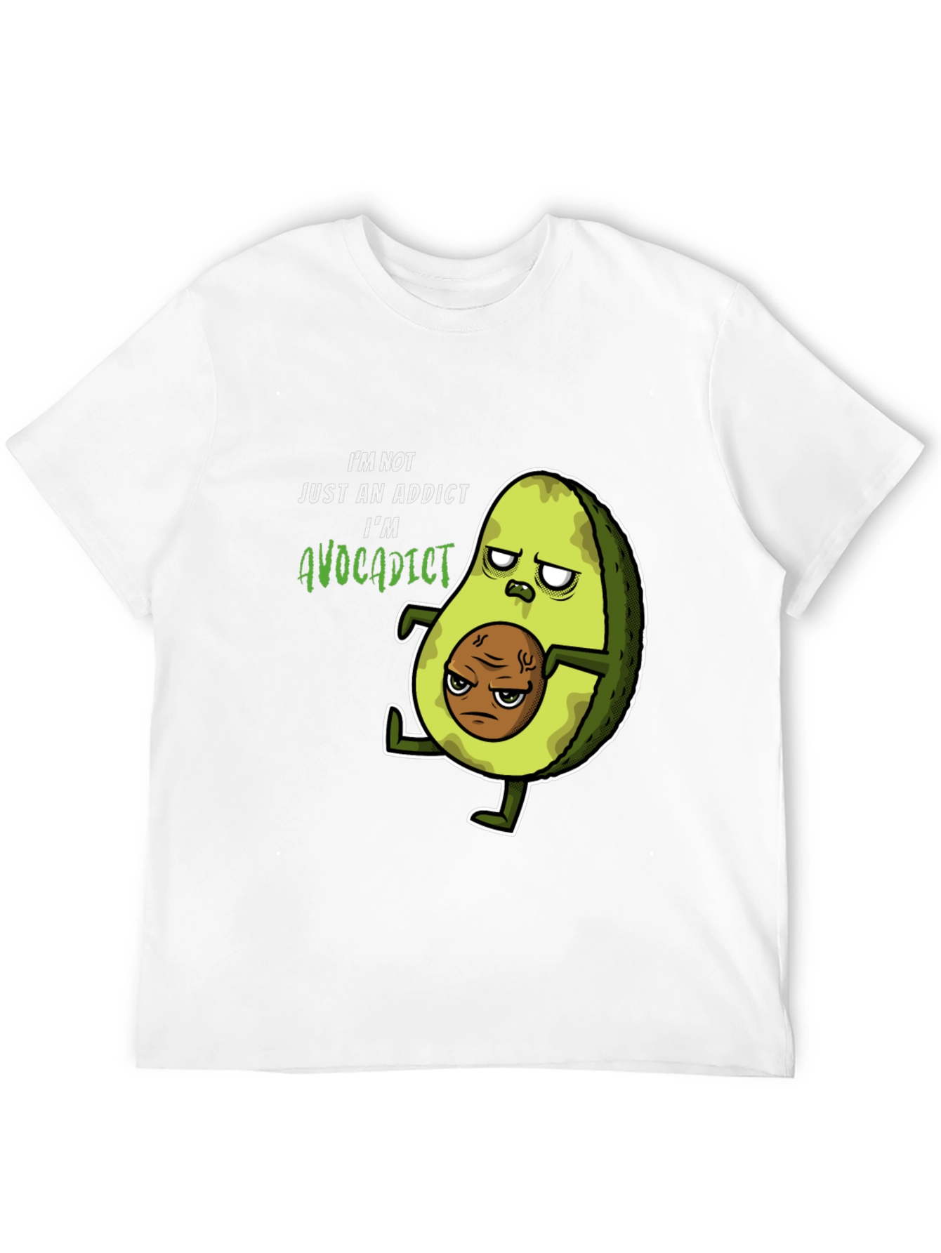 Black Avocaddict T-Shirt Funny Graphic Tee view 12