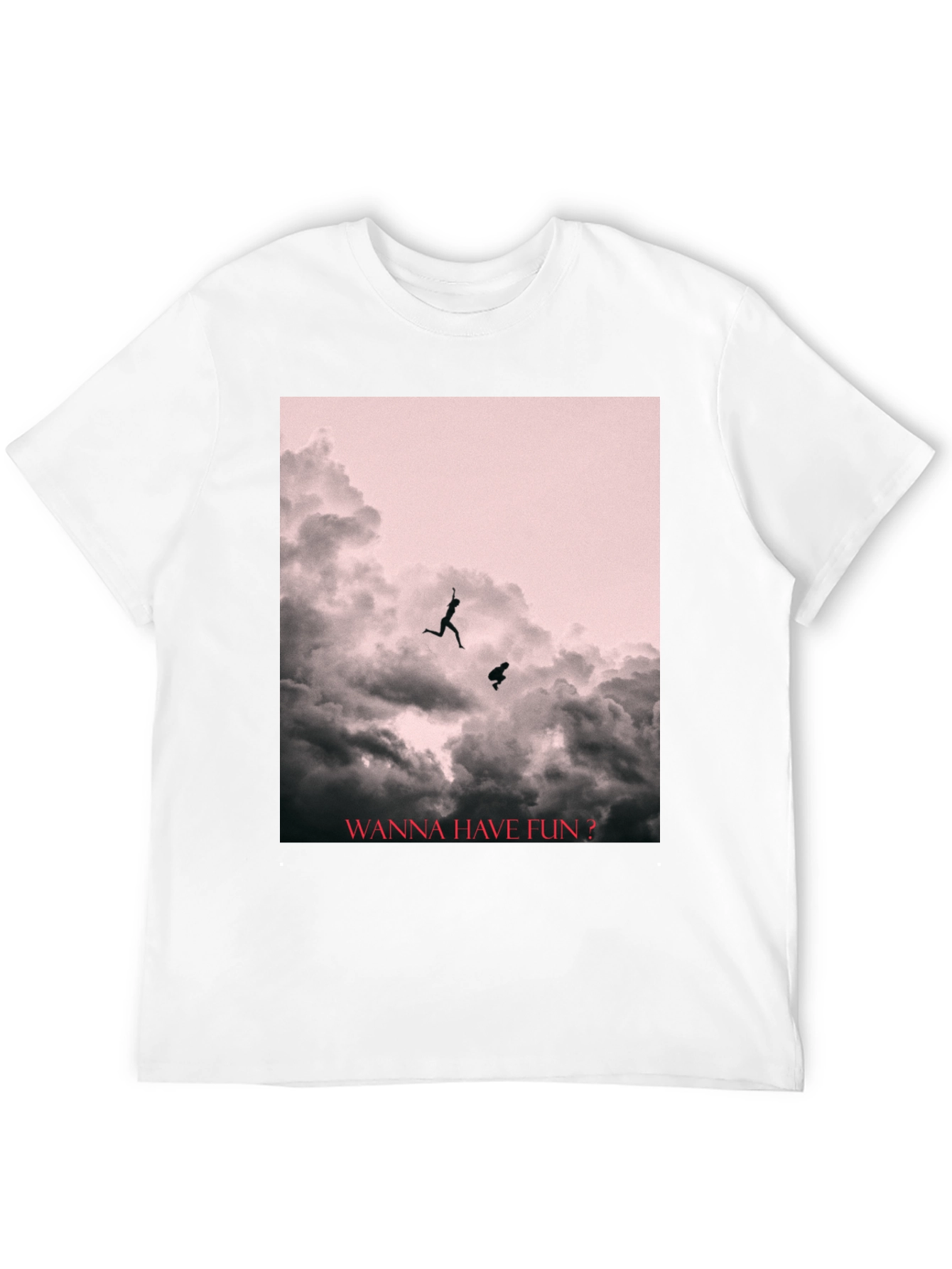 Black Fun Cloud Jump T-Shirt view 12