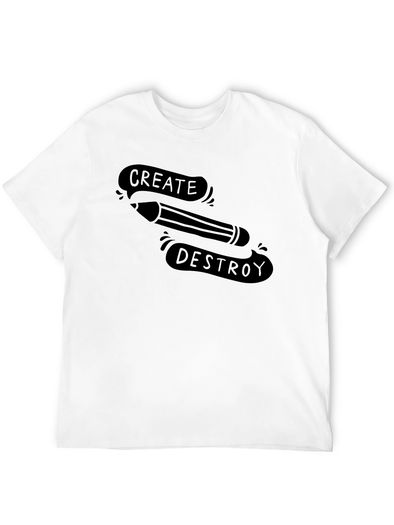 Black Create & Destroy Graphic Tee - Black view 12