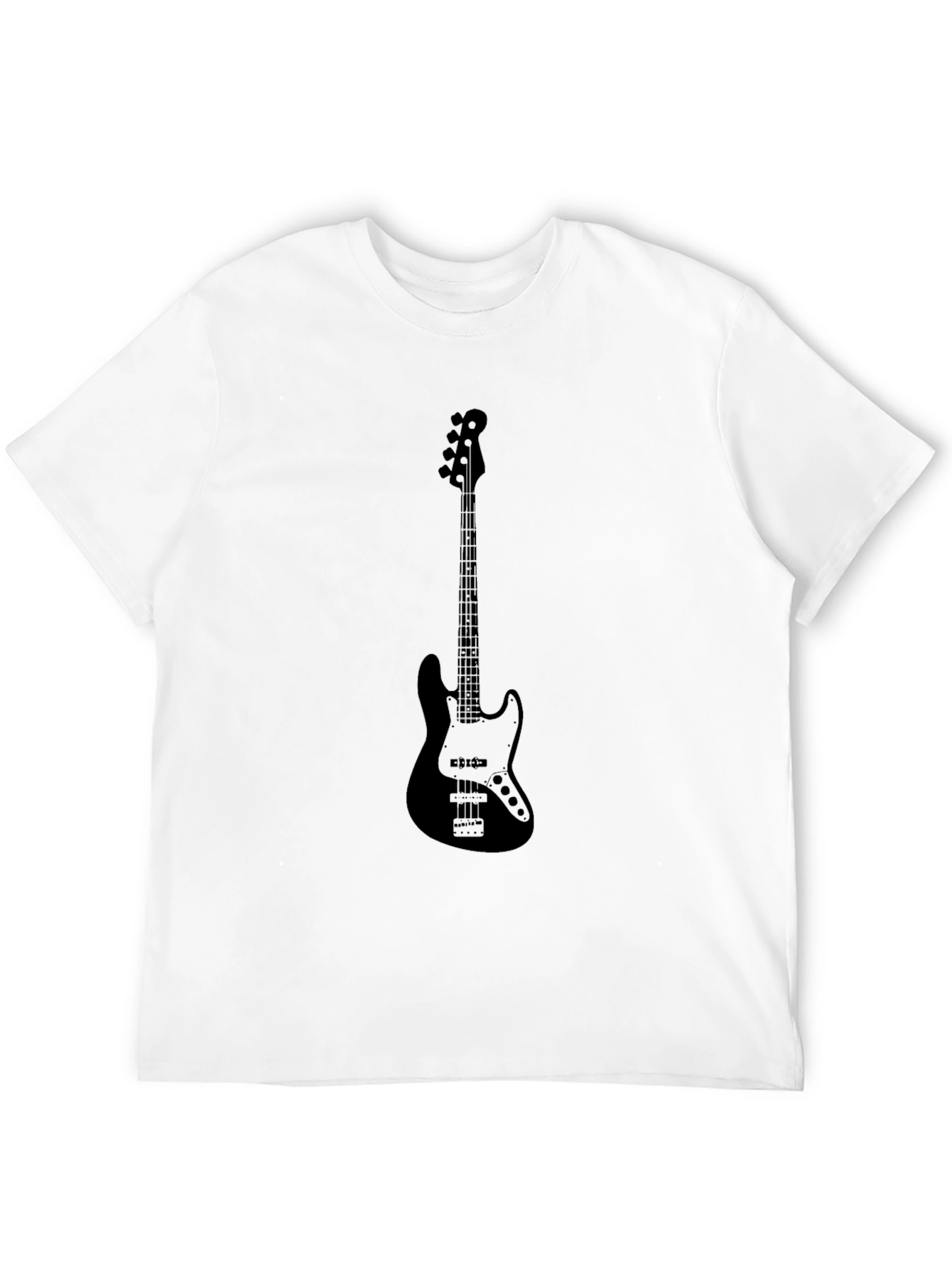 Black Bass Guitar Graphic Tee - Men's Black T-Shirt view 12