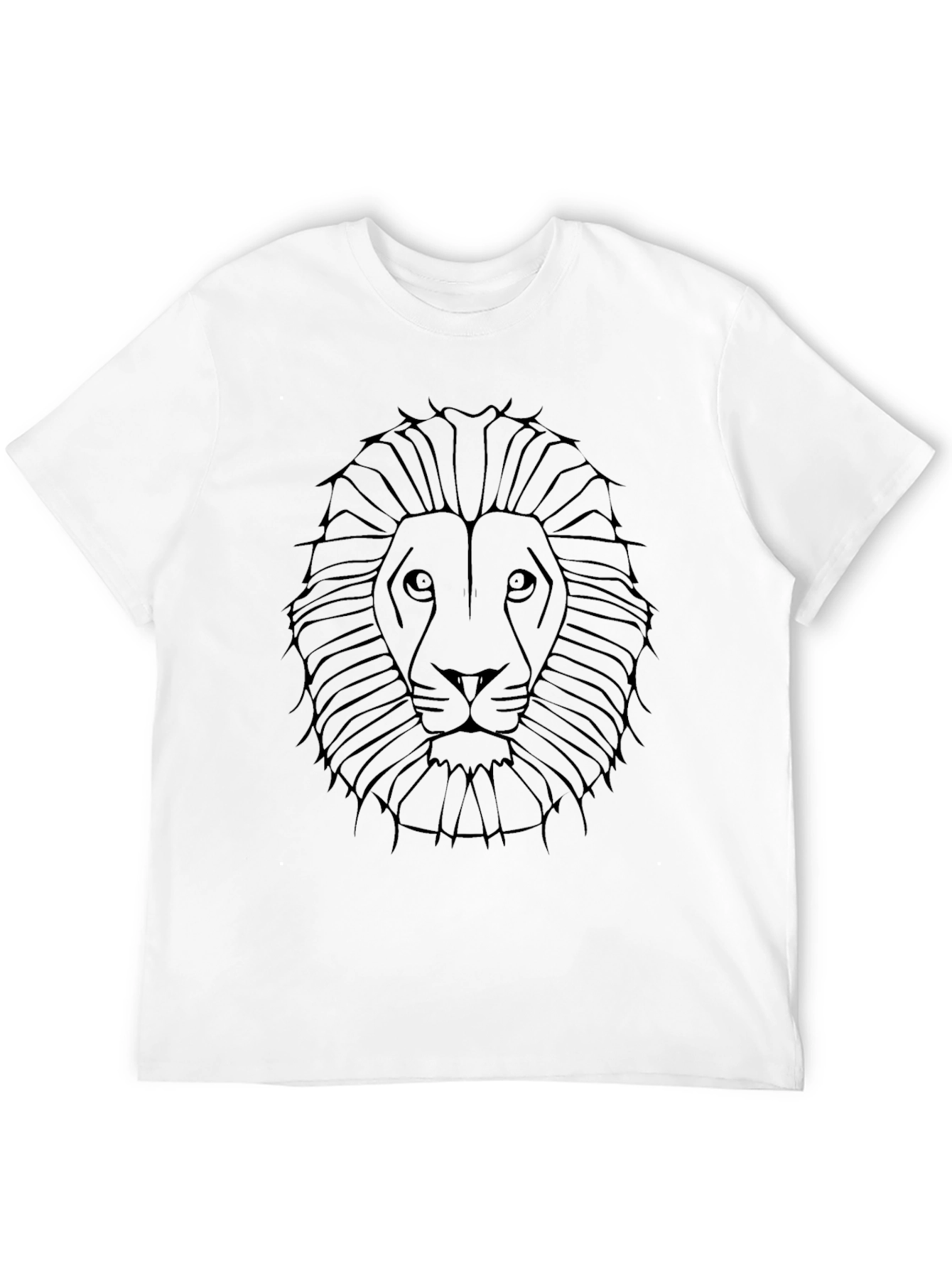 Black Lion Graphic Print Crew Neck T-Shirt view 12