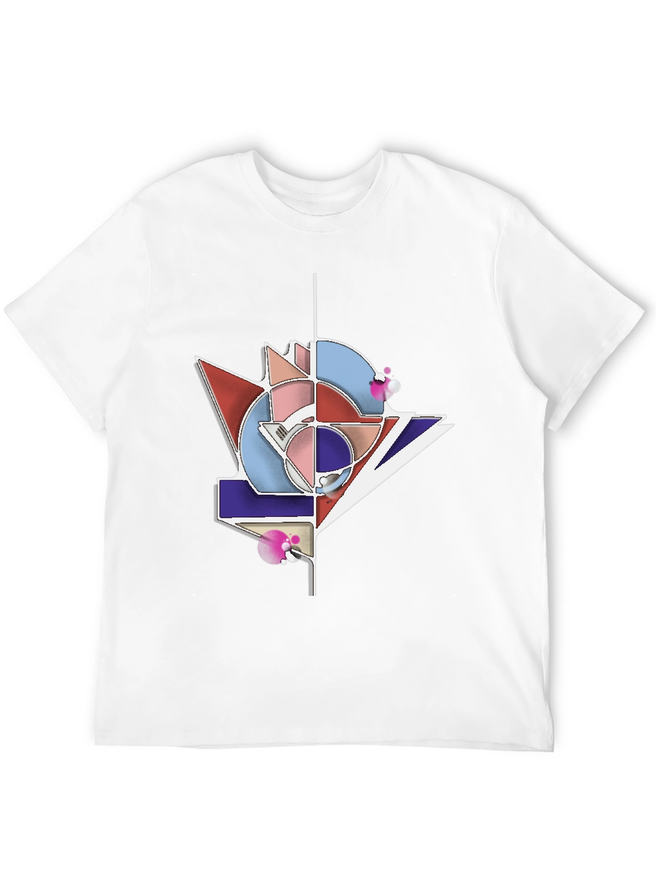 Black Geometric Graphic Tee - Modern Art T-Shirt view 12