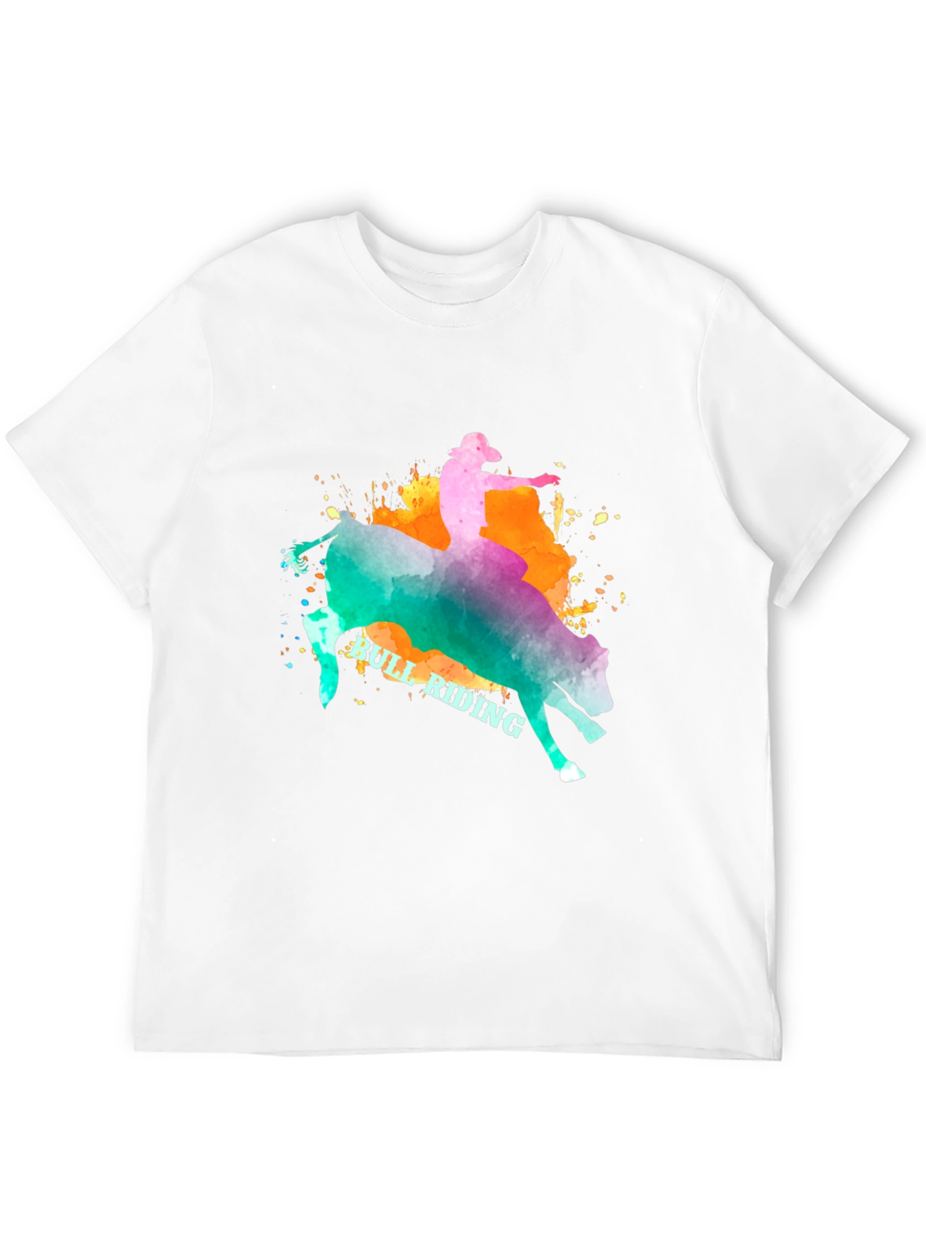 Black Bull Riding Graphic T-Shirt - Cowboy Rodeo Tee view 12