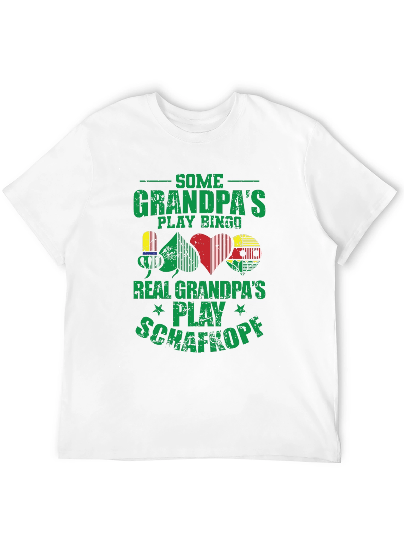 Black Funny Grandpa Card Game T-Shirt view 12