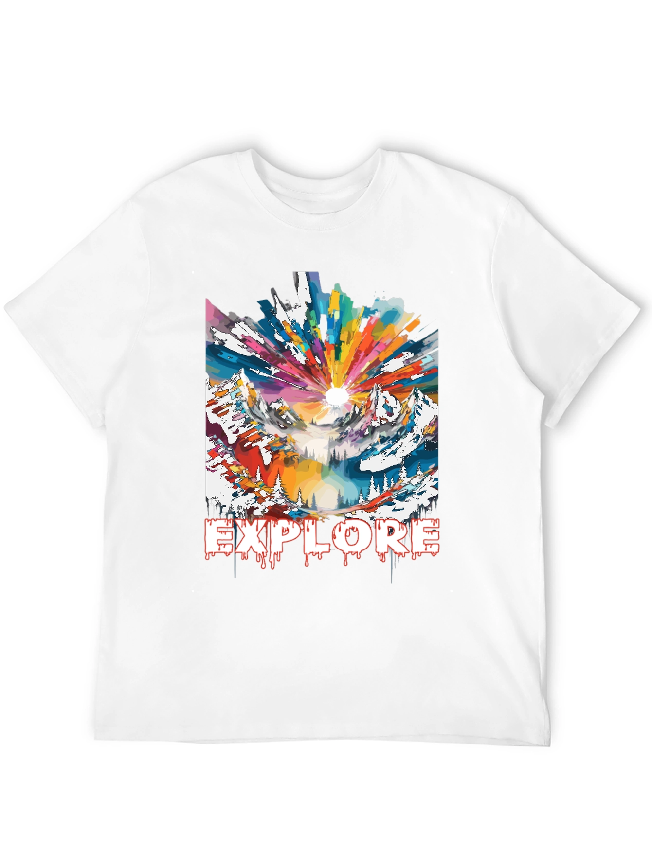 Black Explore Graphic Tee - Adventure Mountain Design view 12