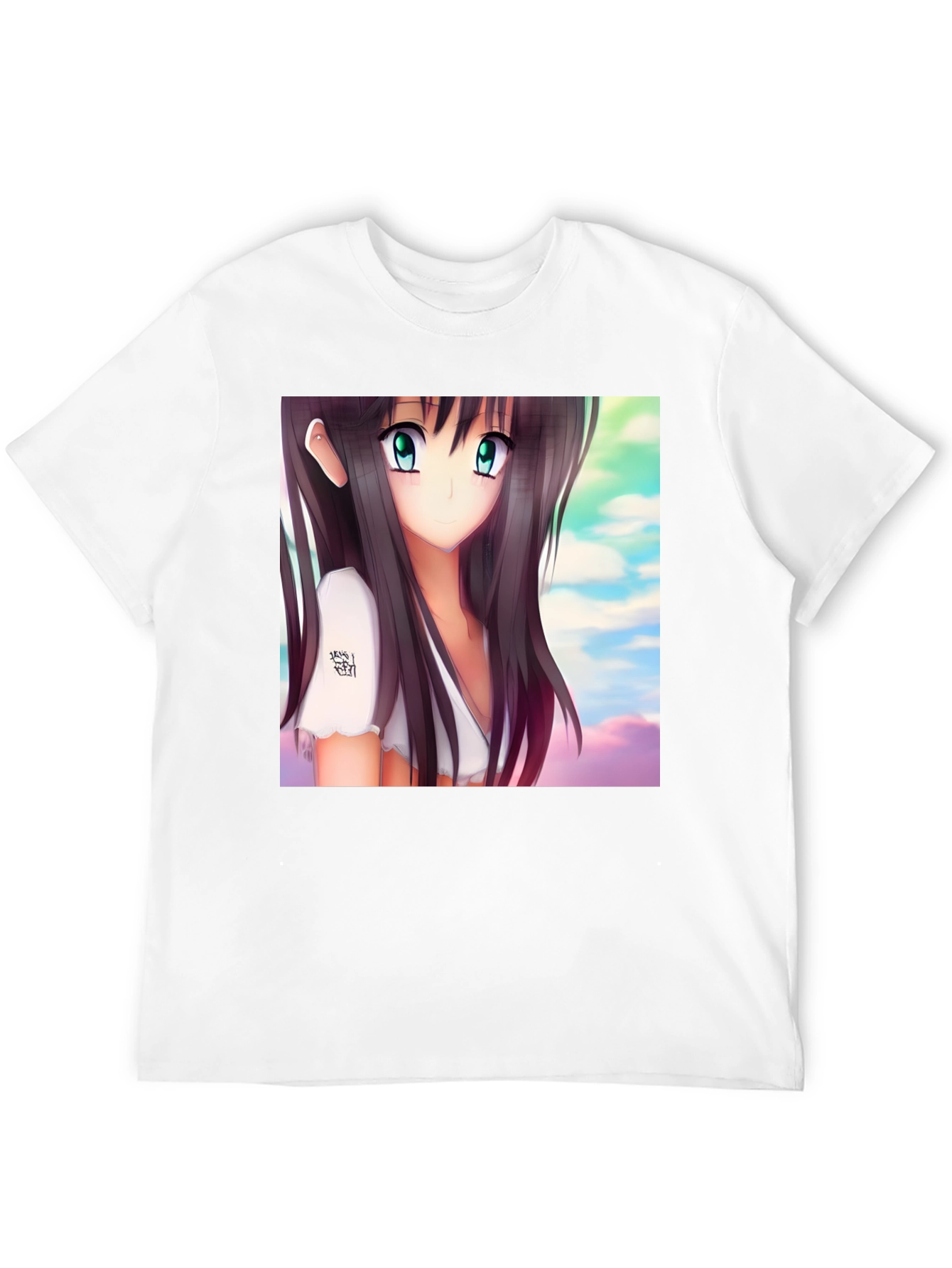 Black Anime Girl Graphic Black Tee - Stylish & Unique view 12