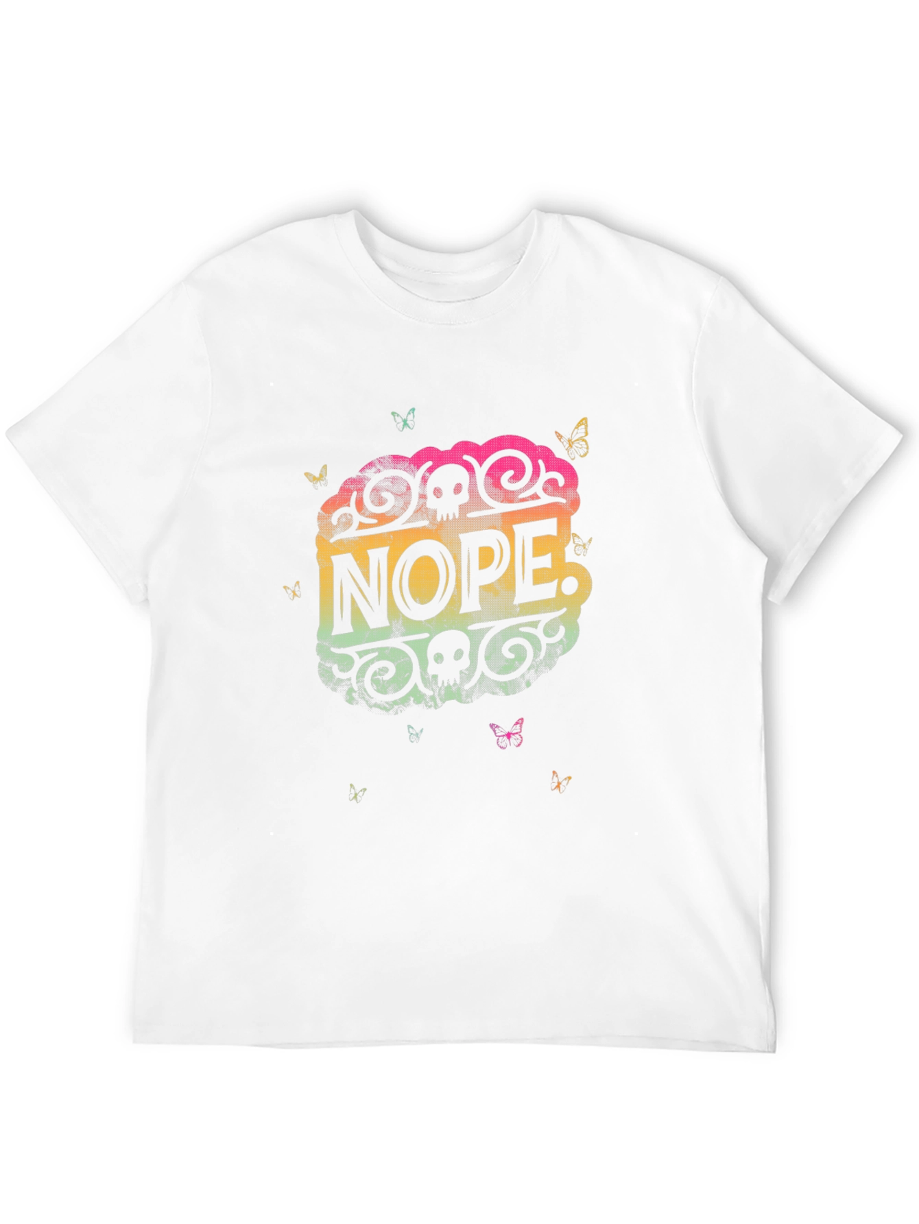 Black Nope Graphic T-Shirt - Cool Skull Design view 12