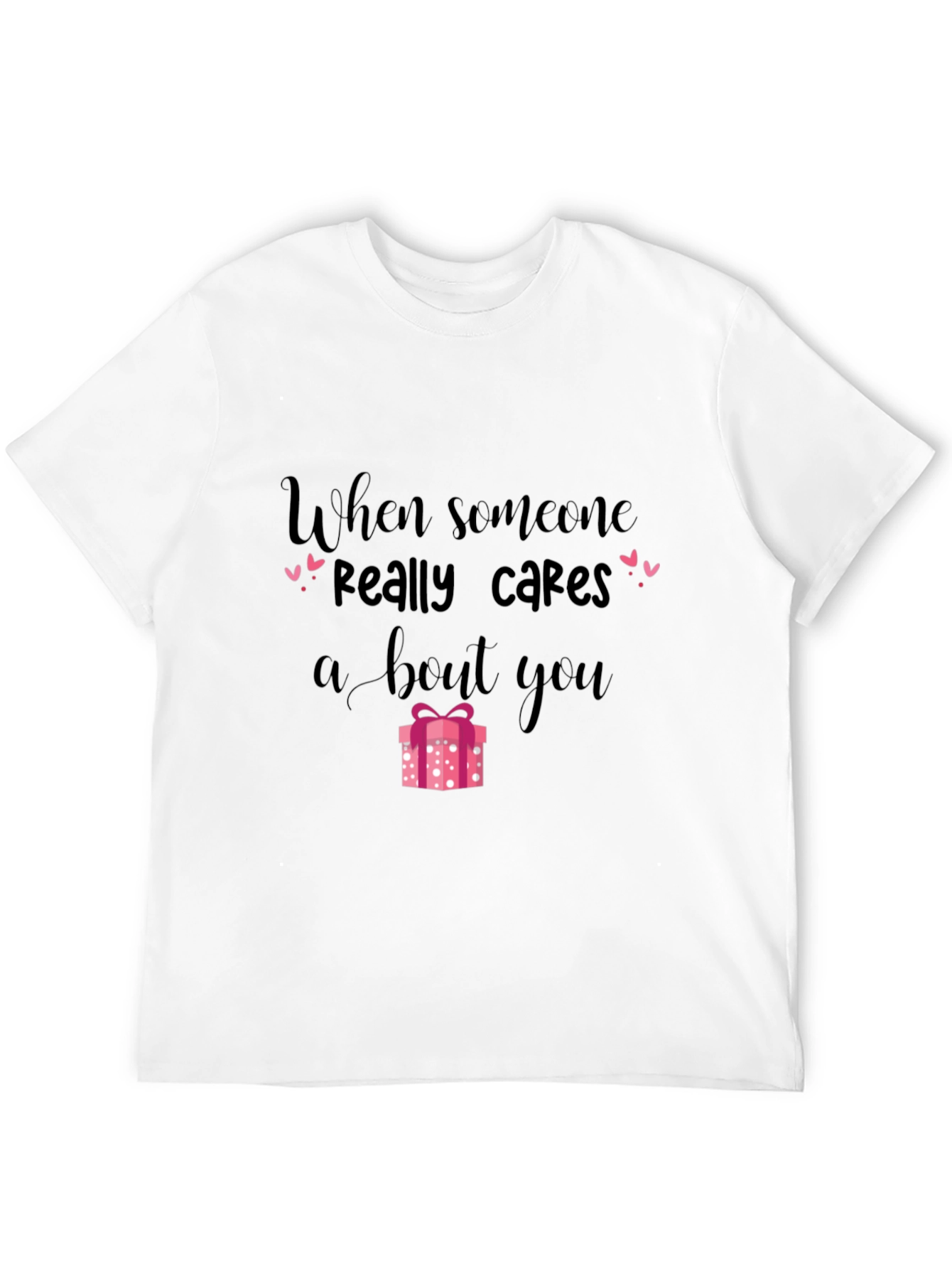 Black Caring Hearts Graphic T-Shirt - Gift Design view 12