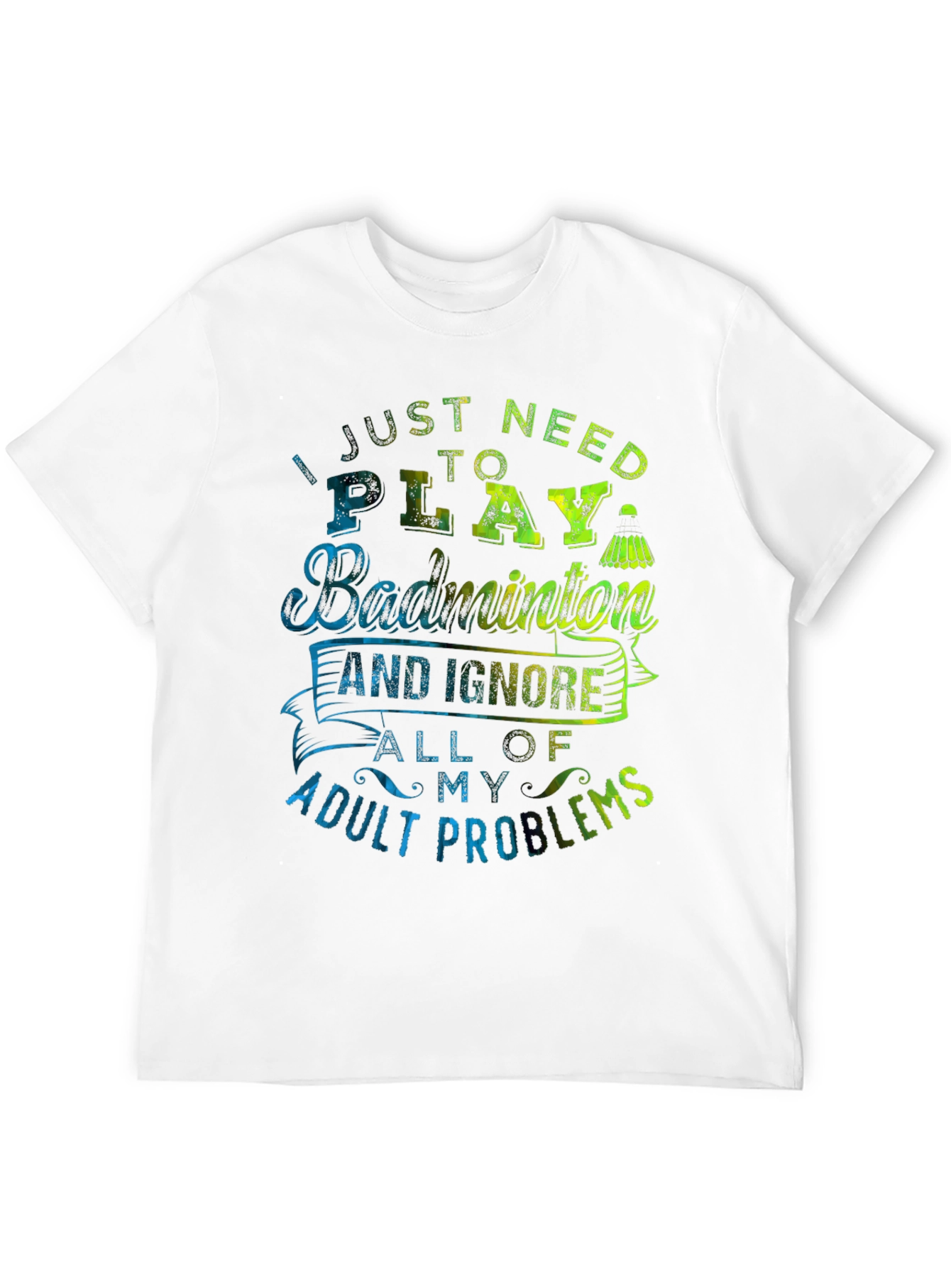 Black Badminton Lover Tee - Adult Problems view 12