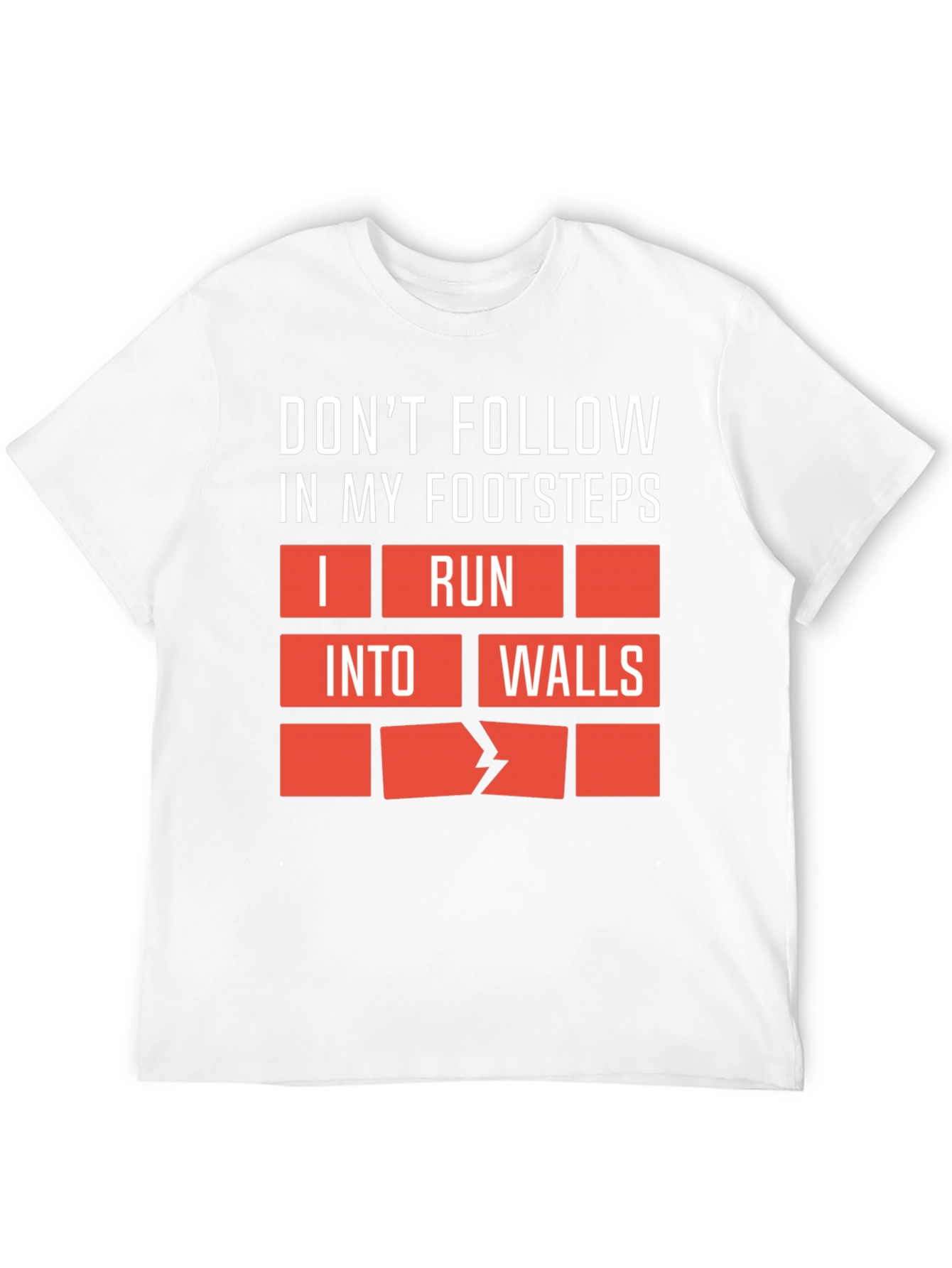 Black Funny Graphic Tee - Don't Follow My Footsteps! view 12