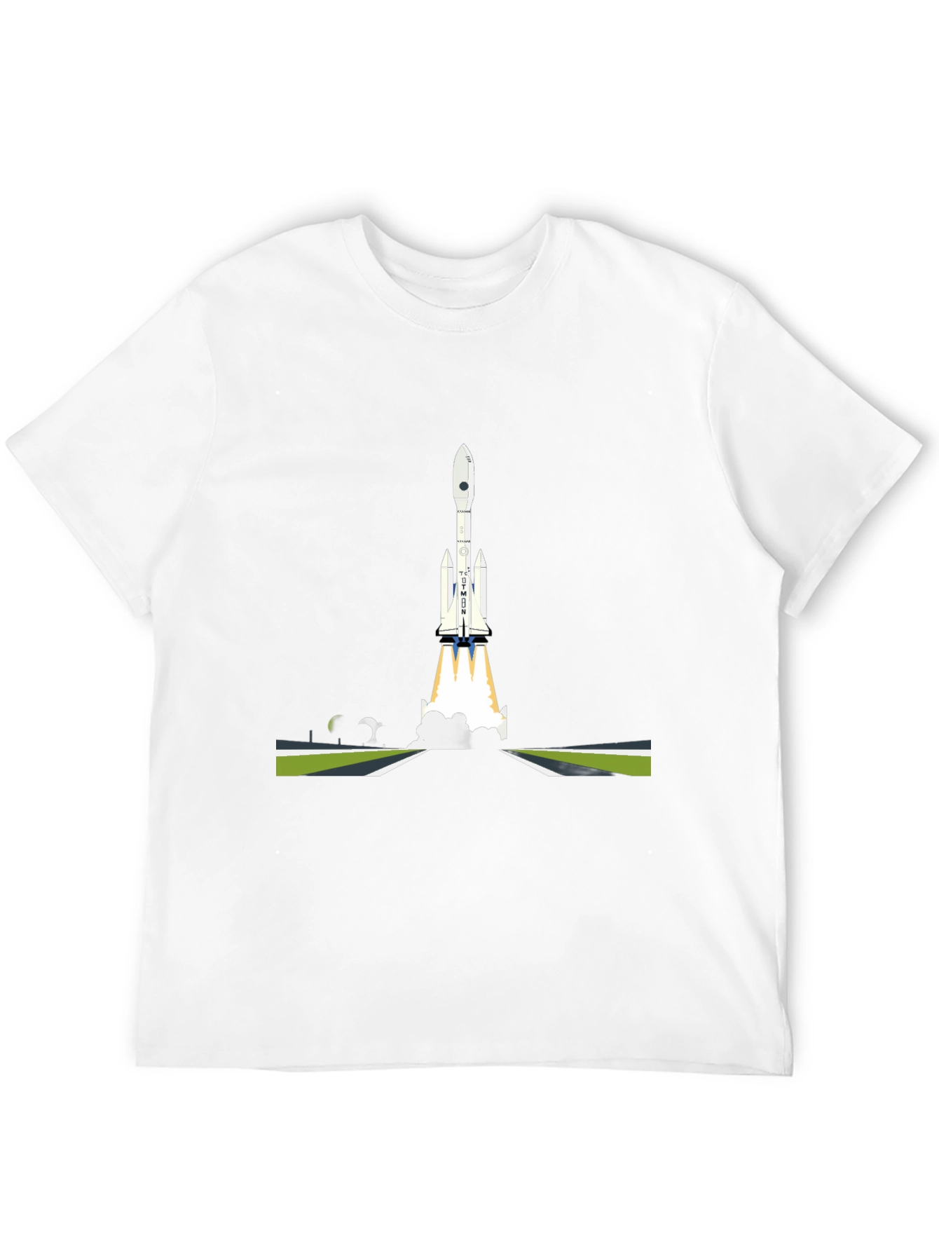 Black Rocket Launch Graphic T-Shirt - Space Exploration Tee view 12