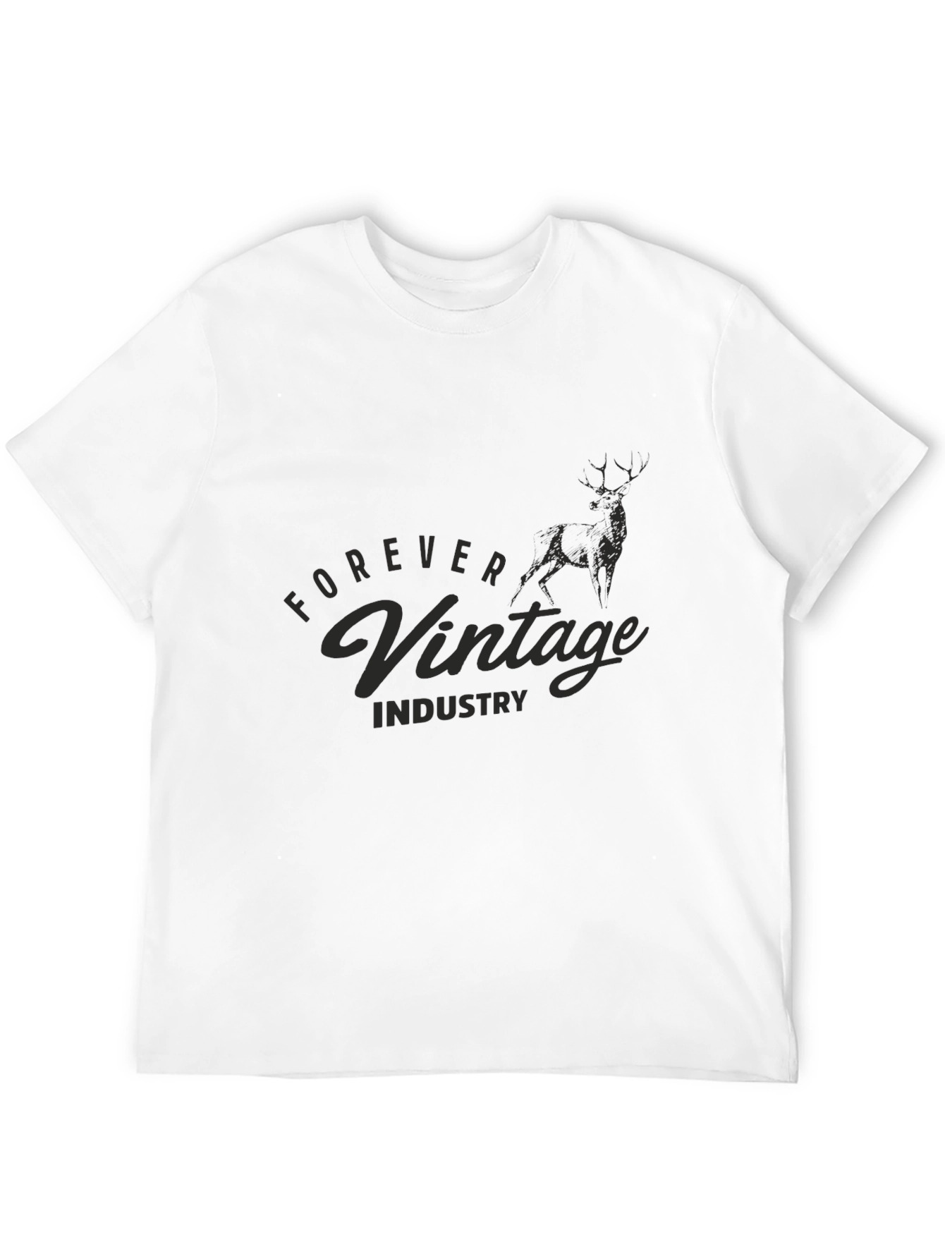 Black Forever Vintage Industry Men's Graphic T-Shirt view 12