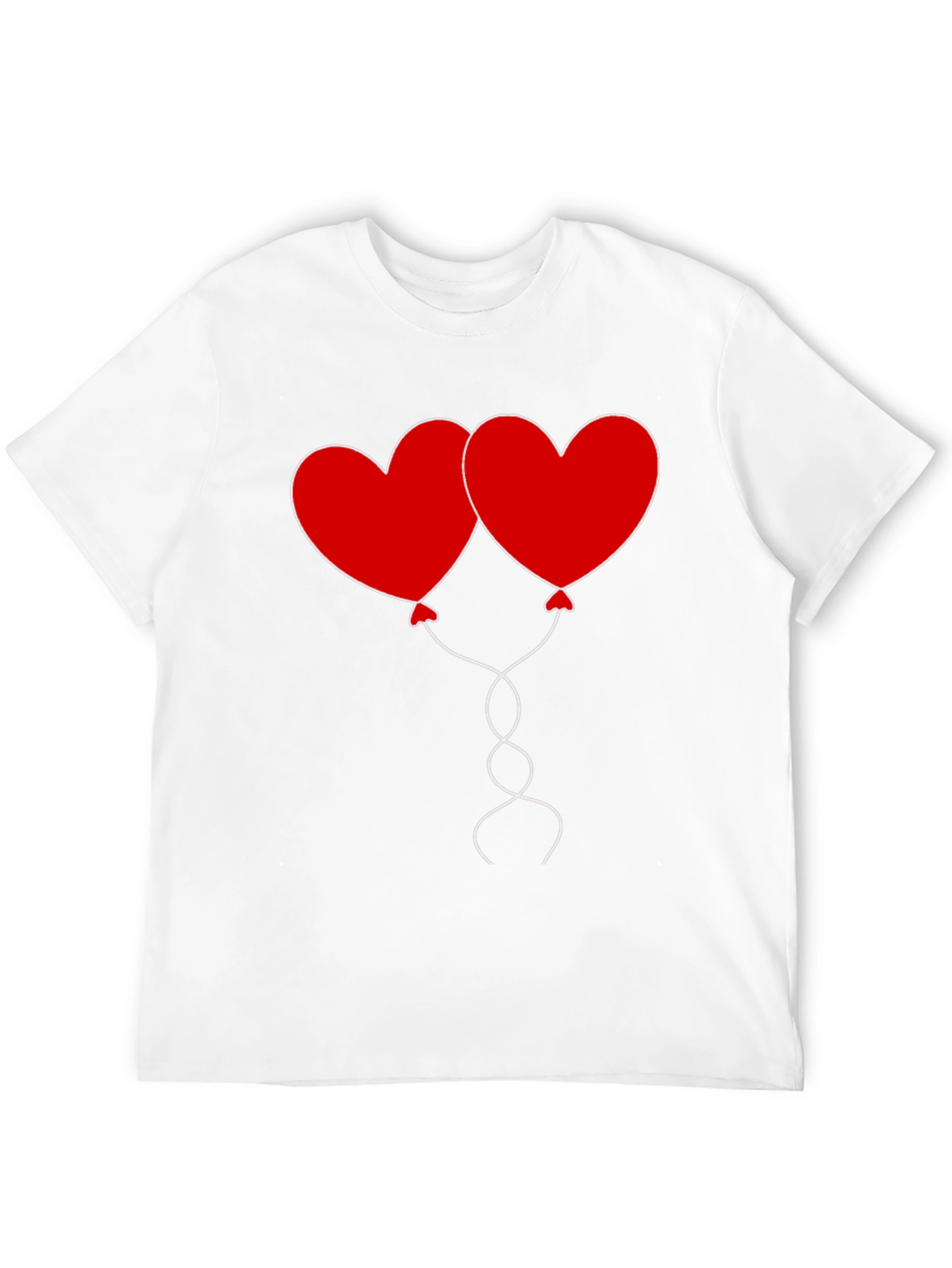 Black Heart Balloons Graphic Tee - Black Cotton Casual Shirt view 12