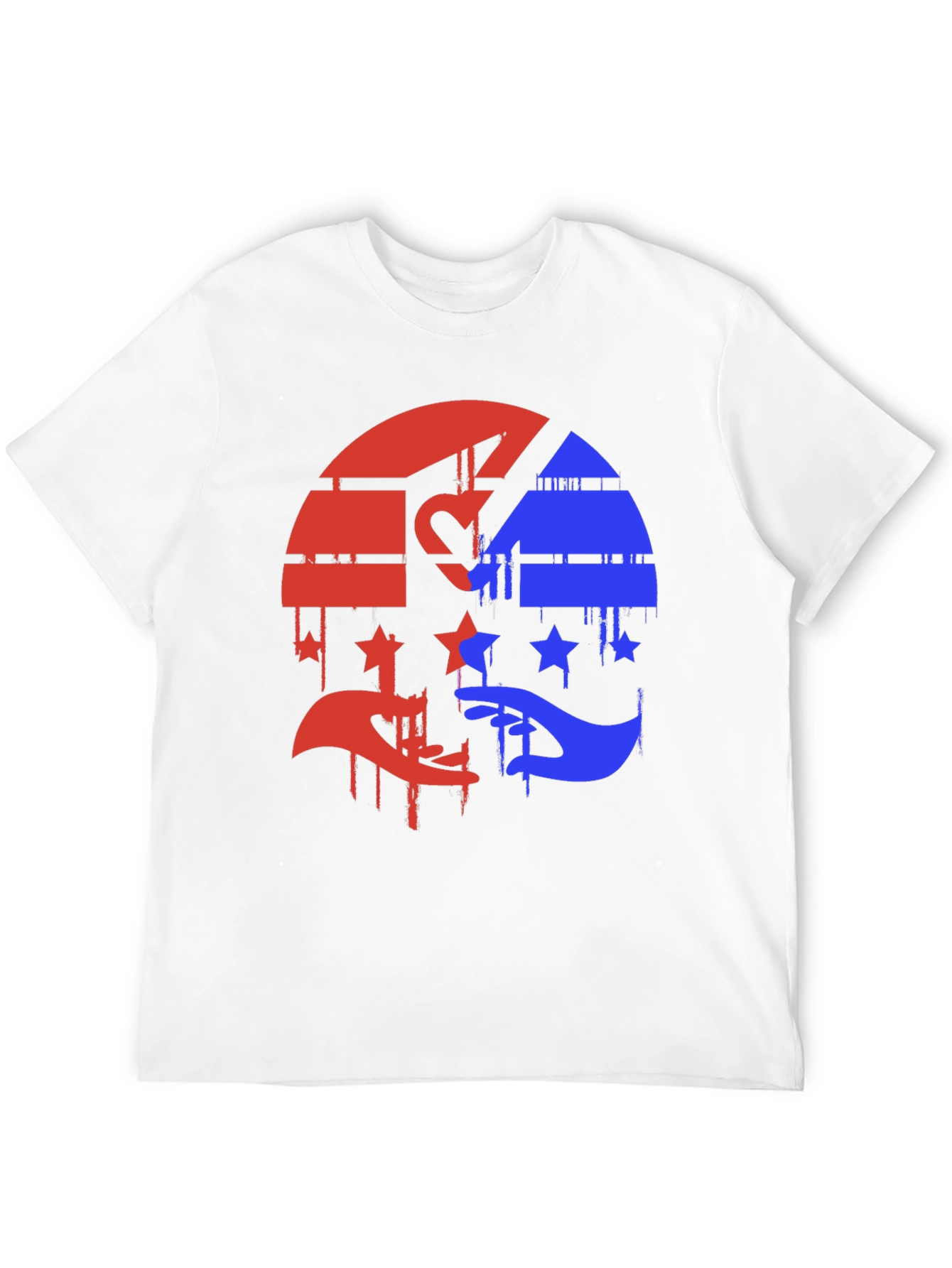 Black Red & Blue Graphic Tee - Abstract Design view 12