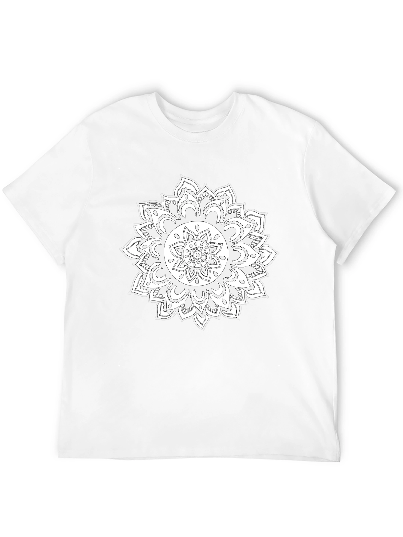 Black Mandala Graphic Tee - Unique Black T-Shirt view 12