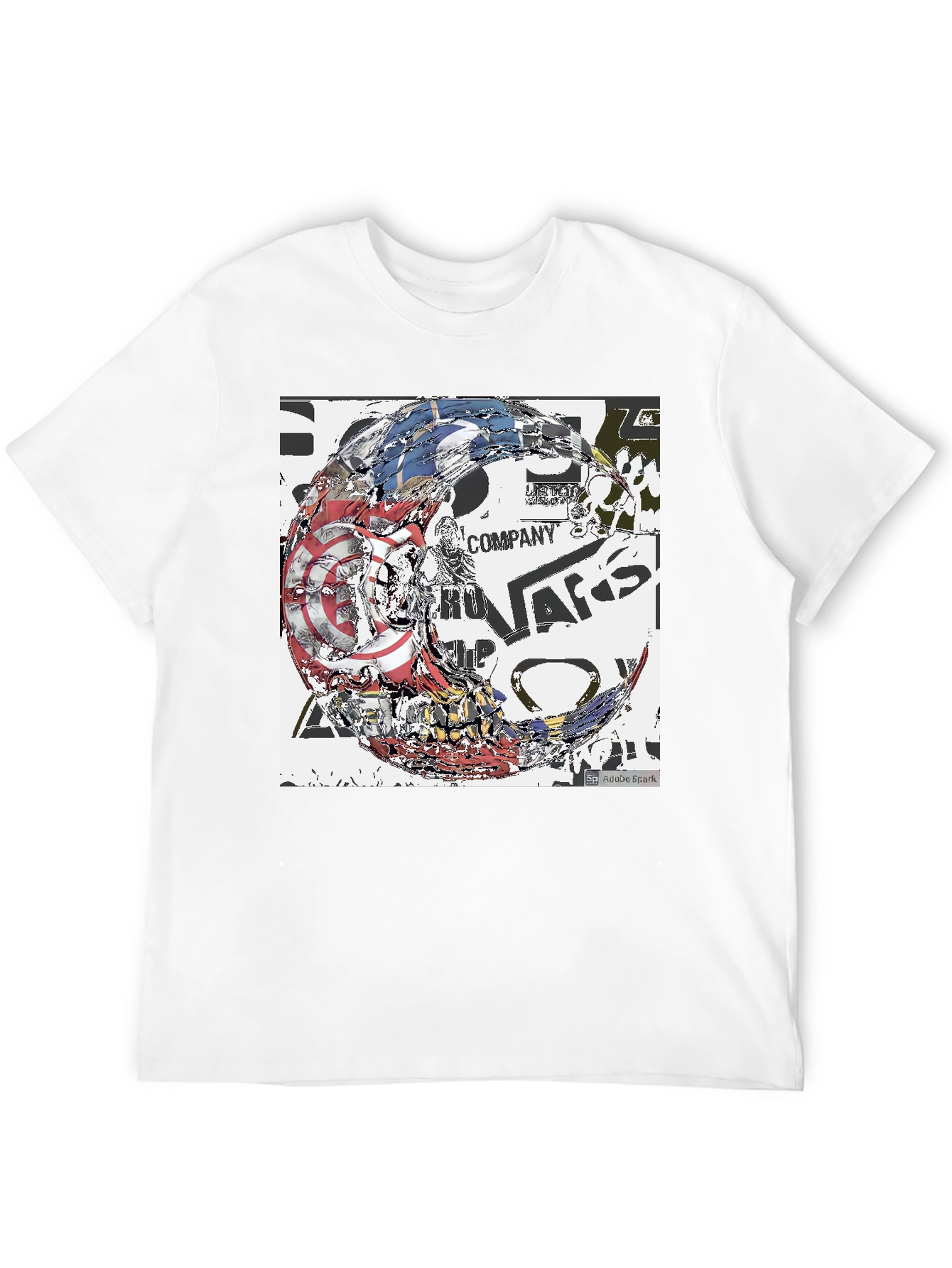 Black Abstract Graphic Print Black Tee view 12