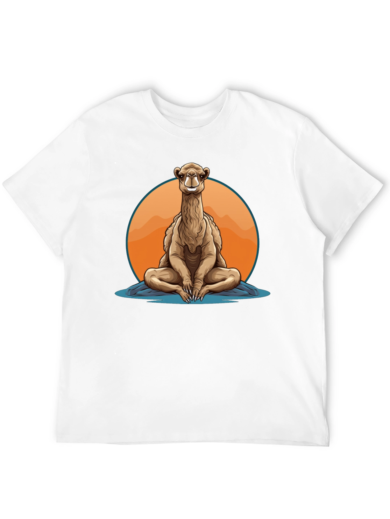 Black Meditating Camel T-Shirt - Zen Animal Graphic Tee view 12