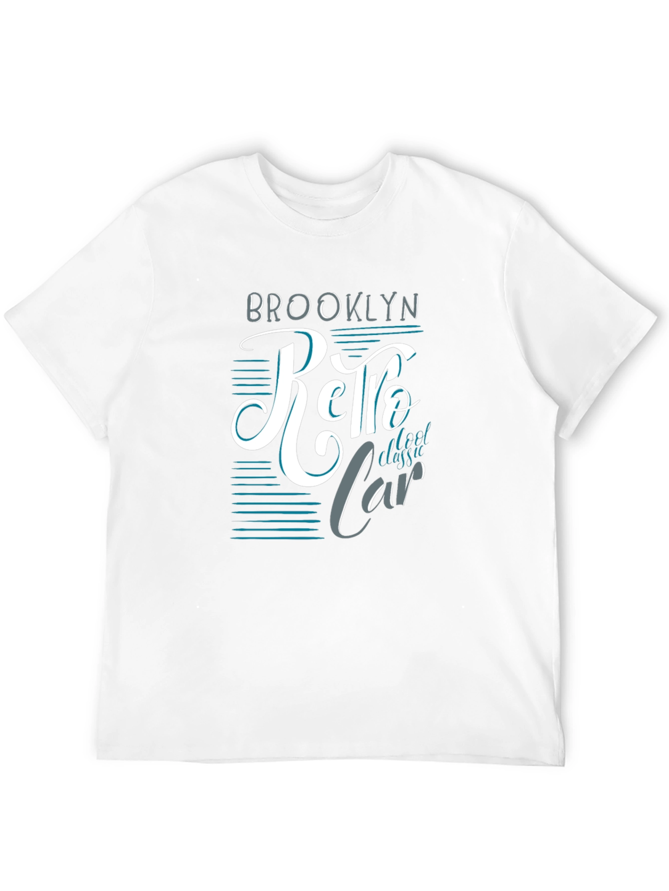 Black Brooklyn Retro Classic Car T-Shirt view 12