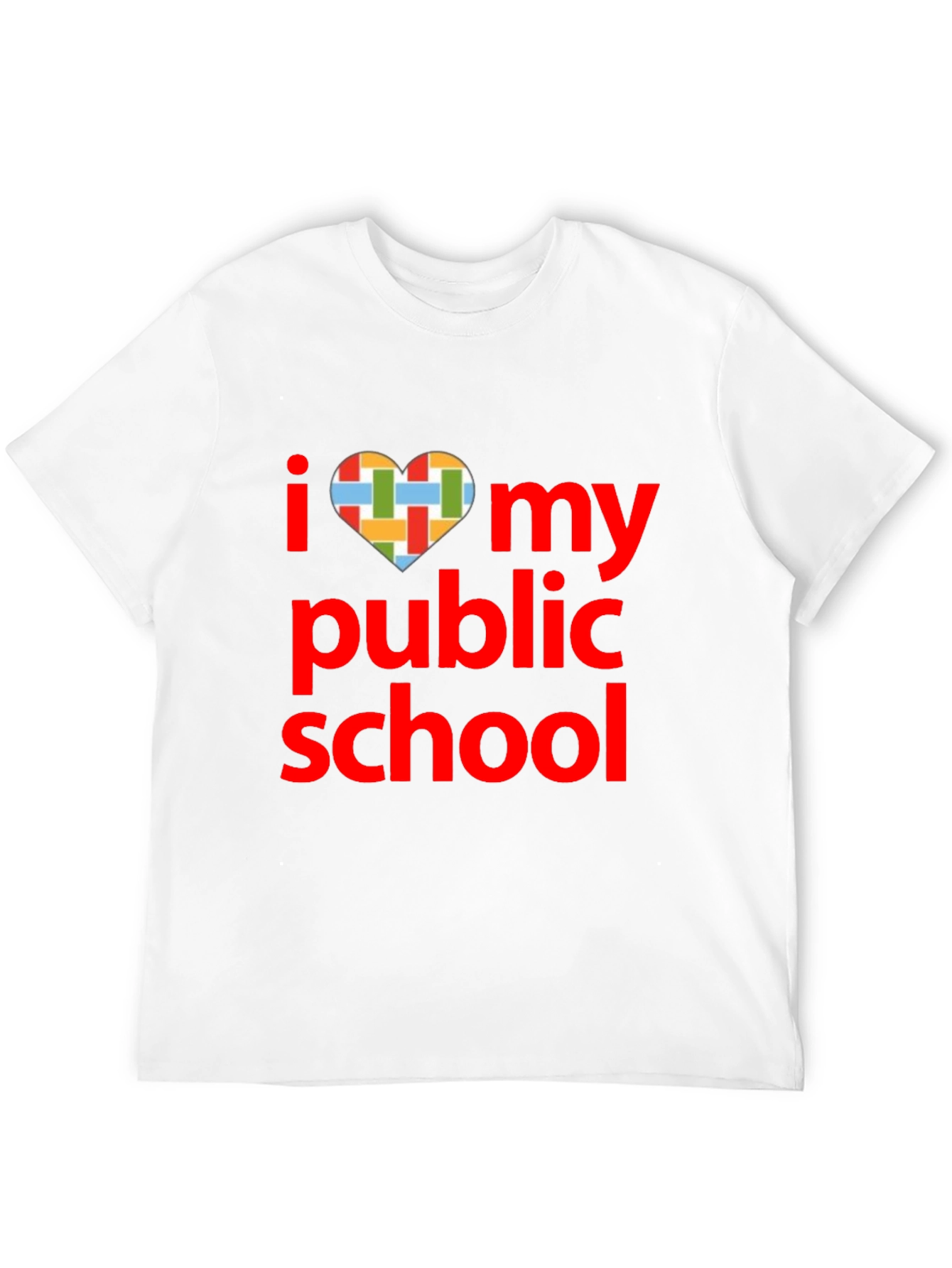 Black I Love My Public School T-Shirt view 12