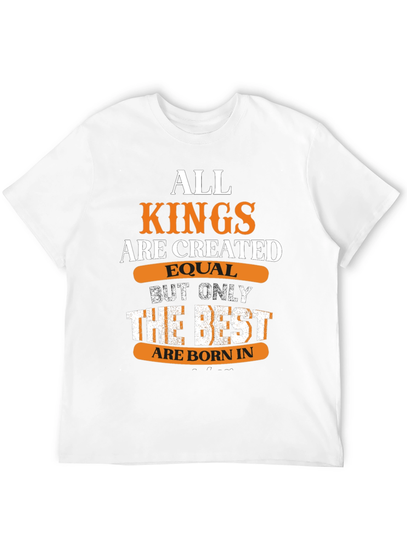 Black All Kings Are Created Equal Men's Graphic T-Shirt view 12