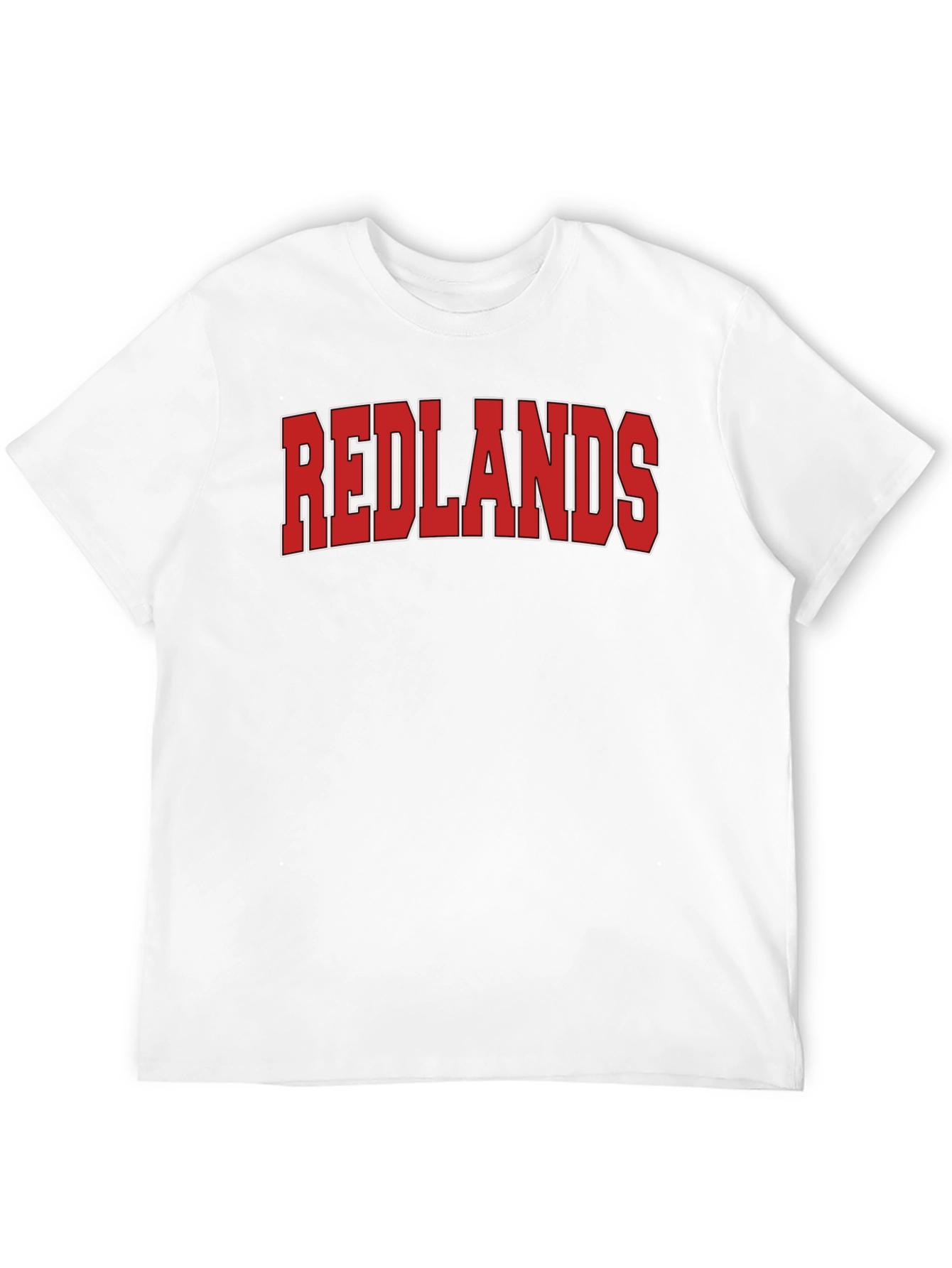 Black Redlands Graphic Tee - Bold Red Text on Black view 12