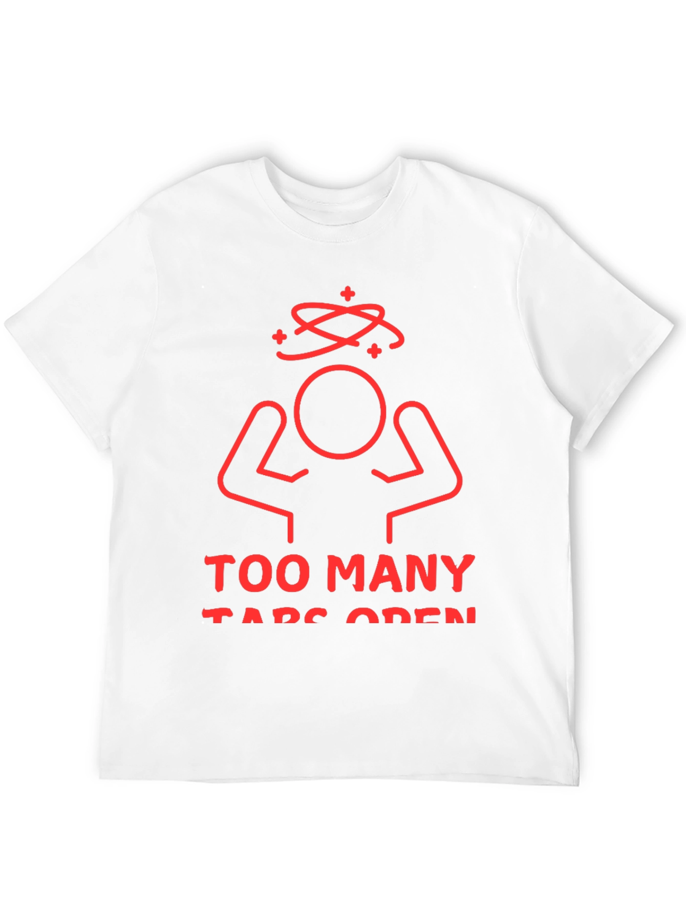Black Too Many Tabs Open Graphic Tee view 12
