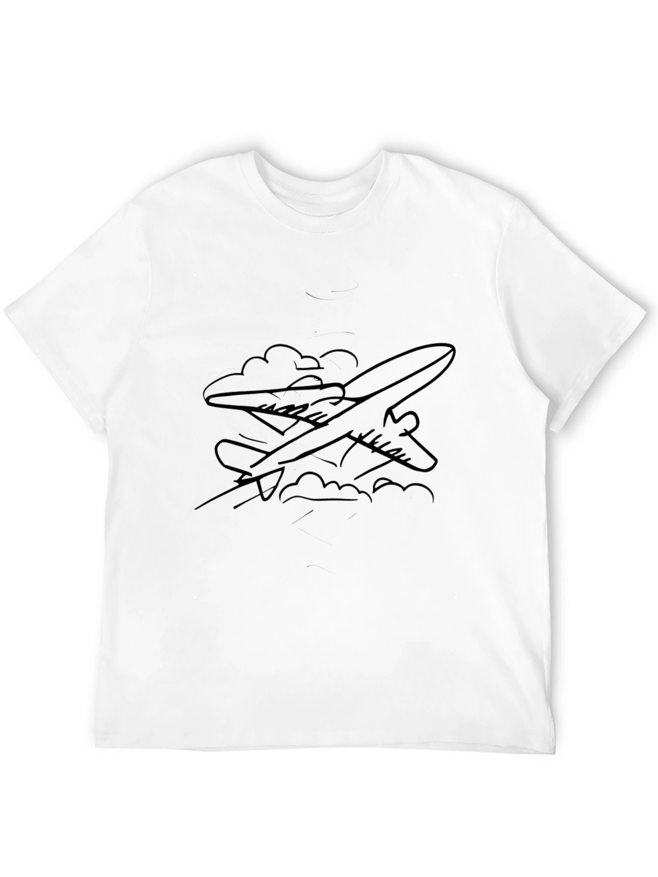 Black Airplane Graphic Black T-Shirt view 12